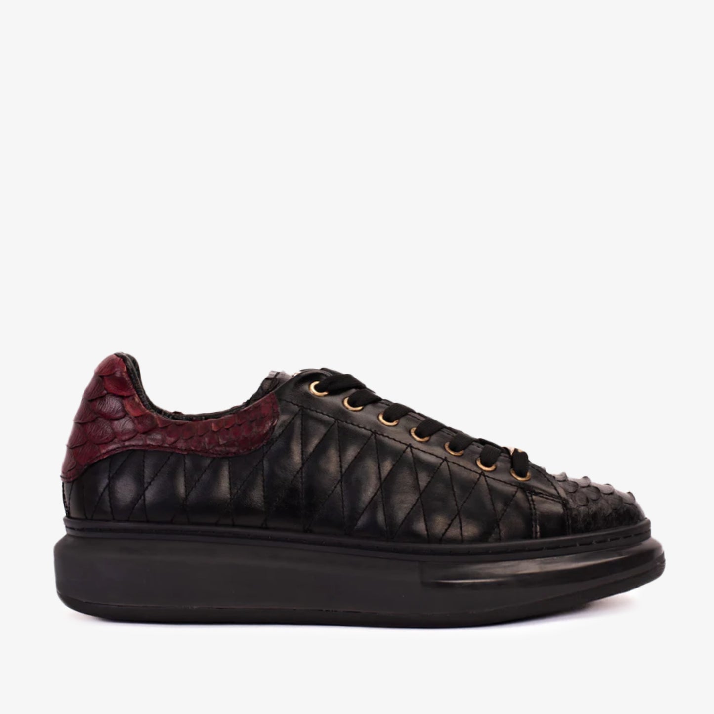 Zapatillas Adler Pyht Snk Skin negras y burdeos para hombre