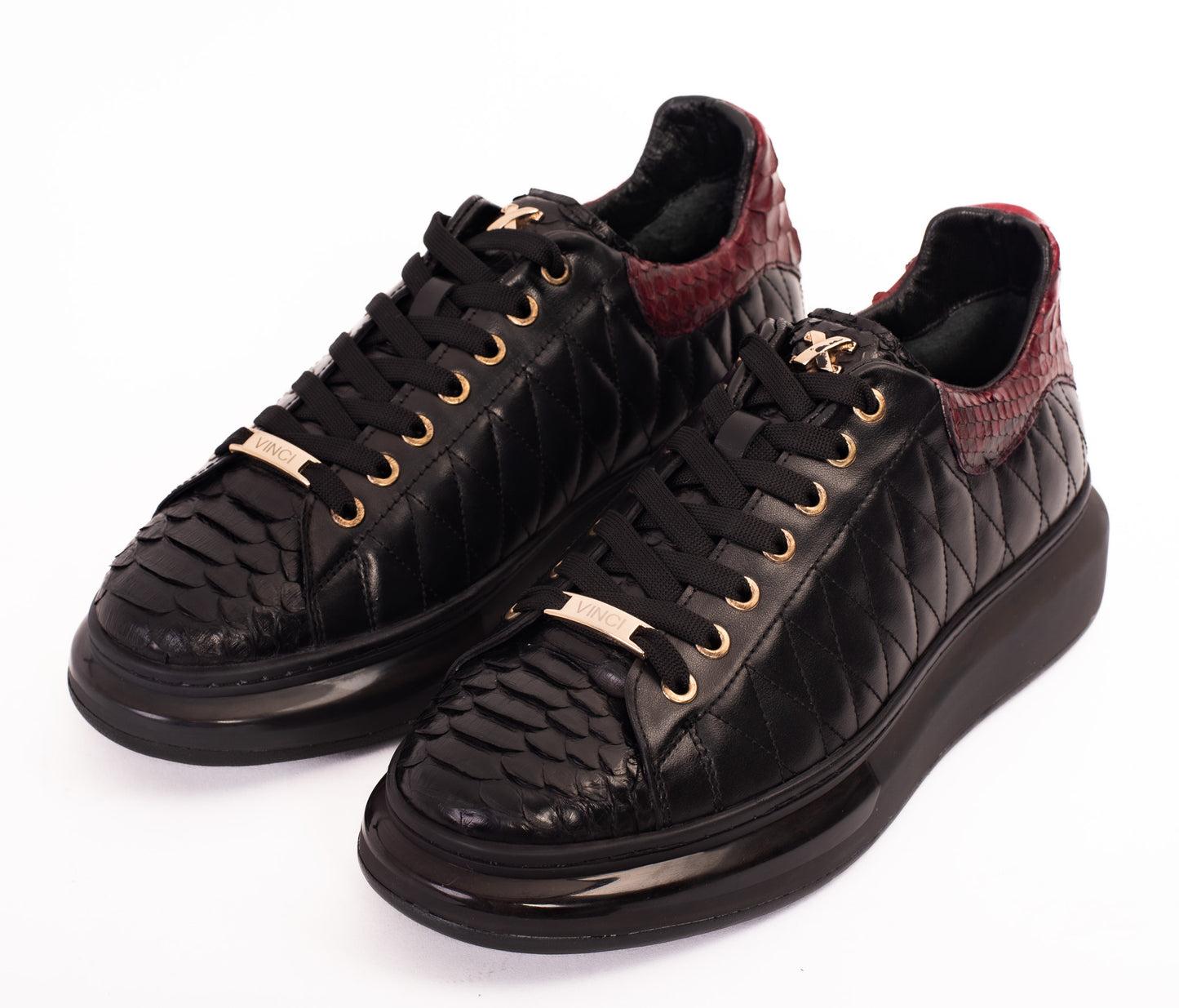 Zapatillas Adler Pyht Snk Skin negras y burdeos para hombre
