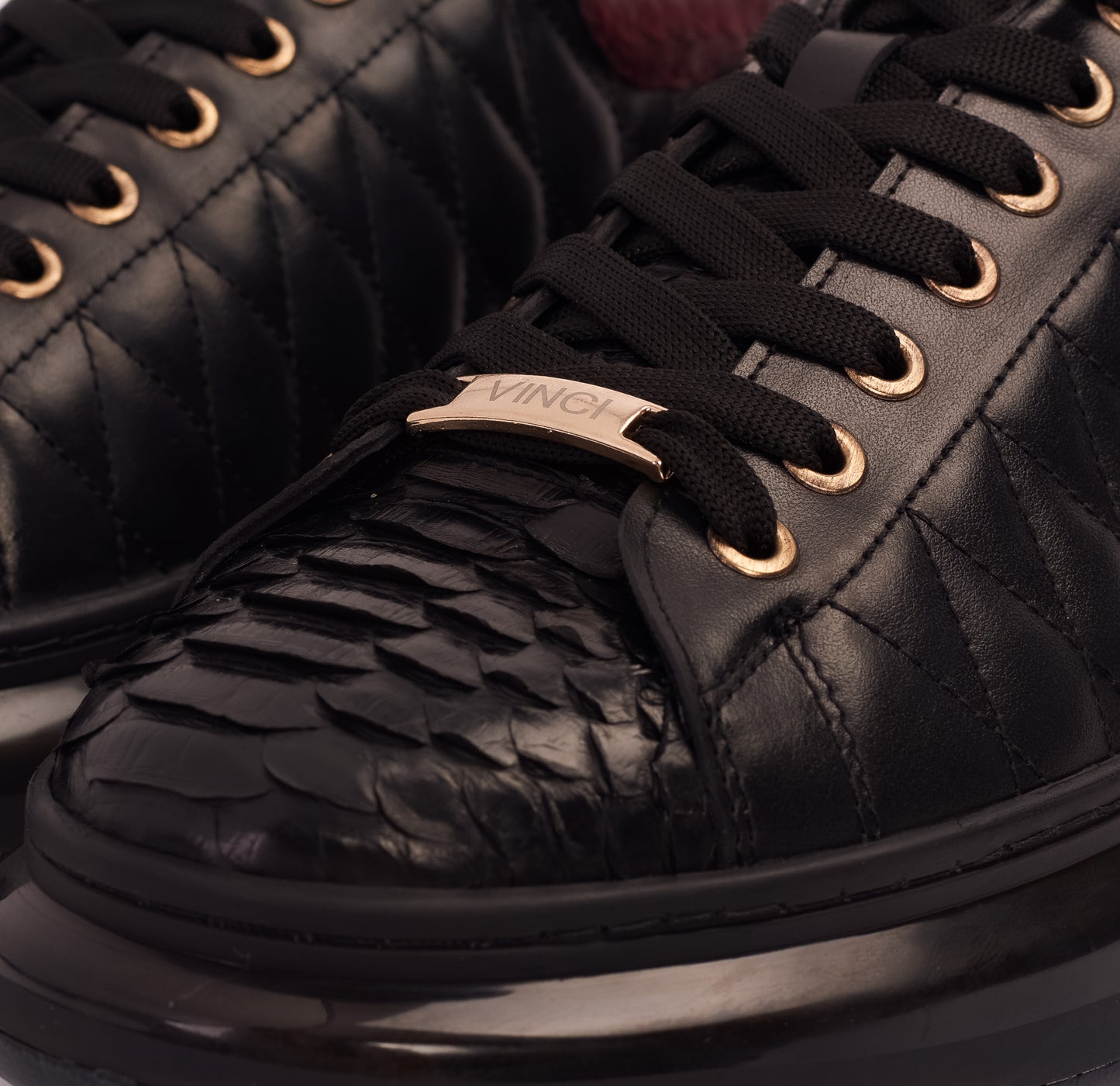 Zapatillas Adler Pyht Snk Skin negras y burdeos para hombre