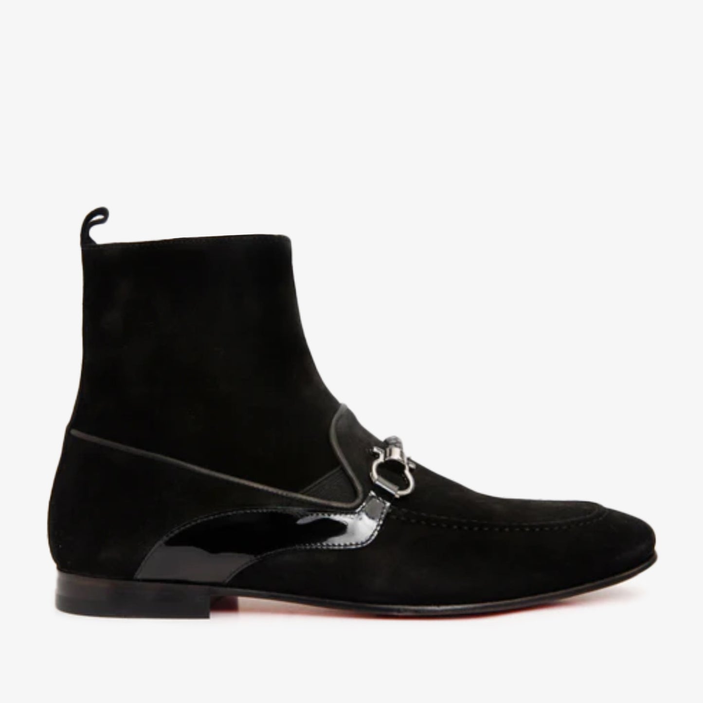 The Baron Black Suede Bit Zip-Up Dress Men Boot Final Sale!