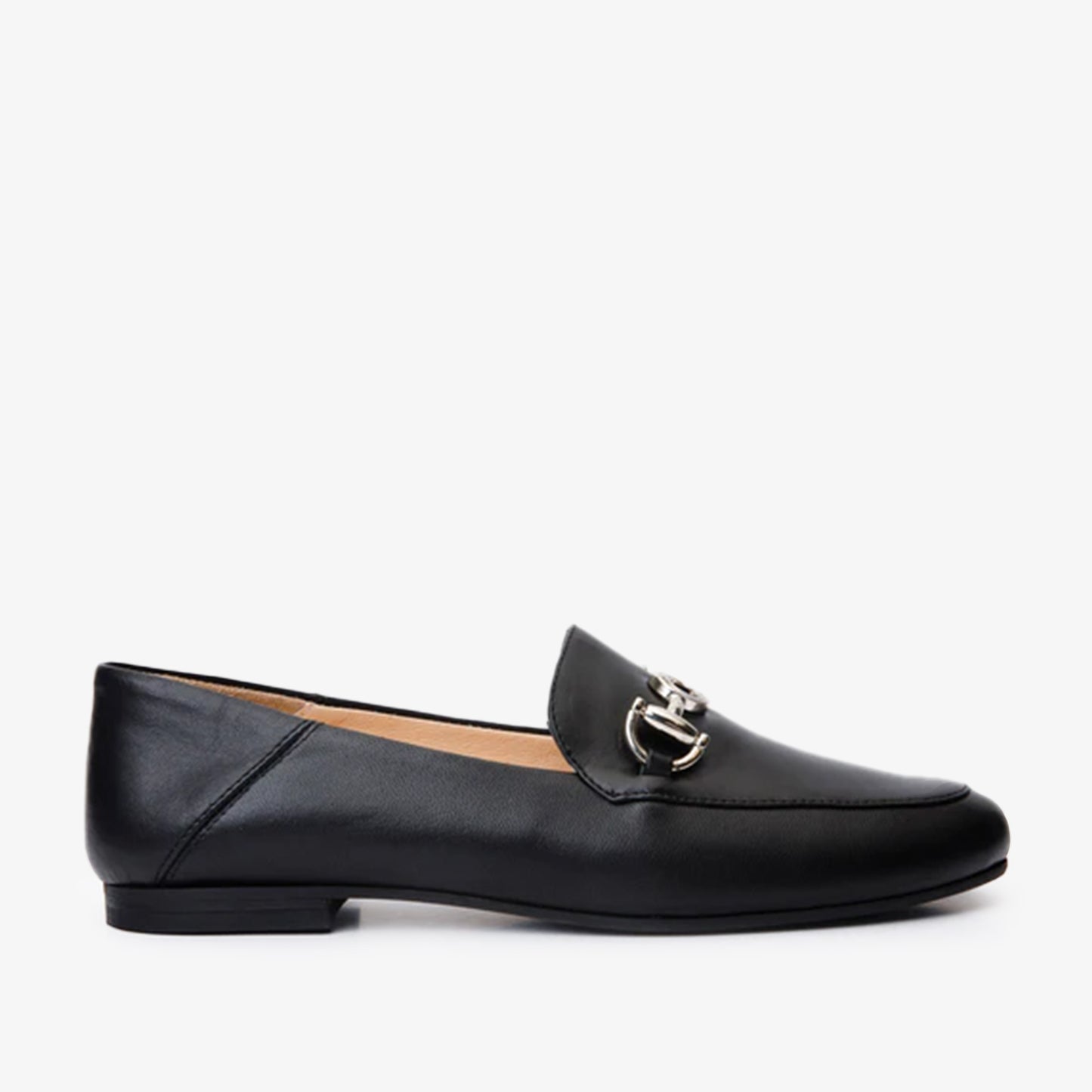 Zapato plano de mujer de piel negra Luanda