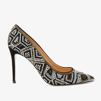 Zapatos de salón Nampula de piel con purpurina negra para mujer