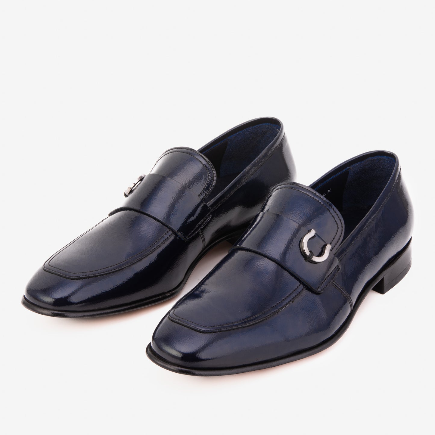 The Blackwell Navy Patent Bit Loafer Men Shoe