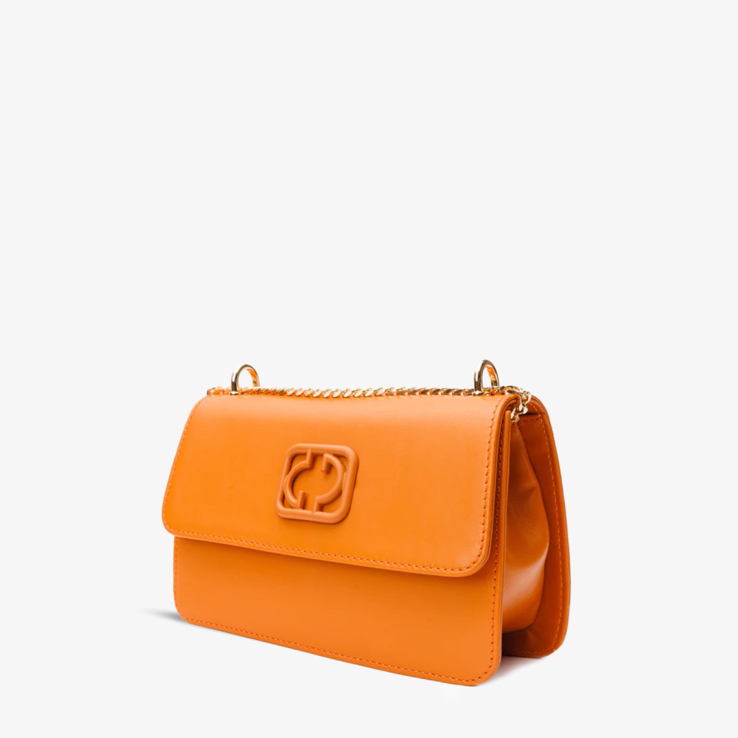 El bolso de mano de piel naranja Maneadero