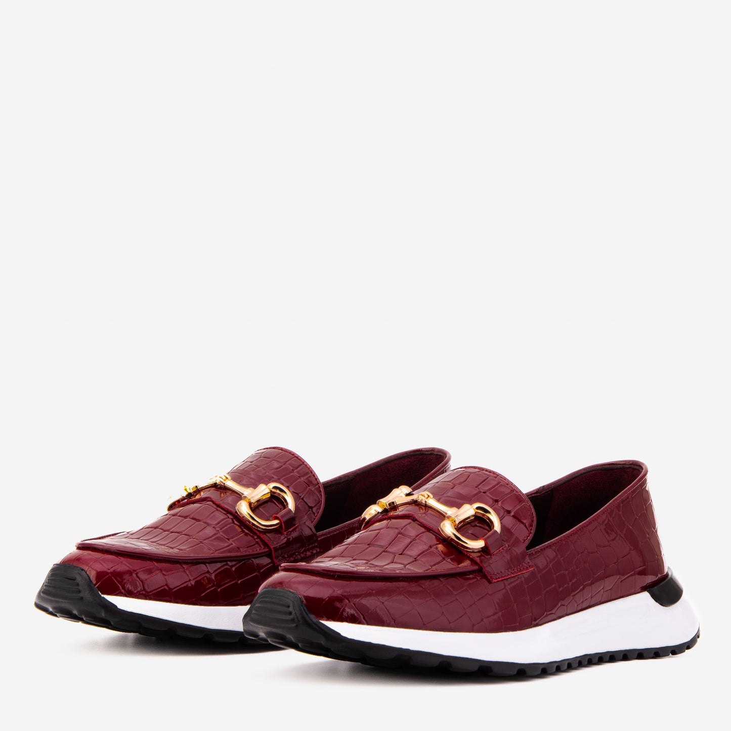The Milan Burgundy Patent Leather Women Sneaker