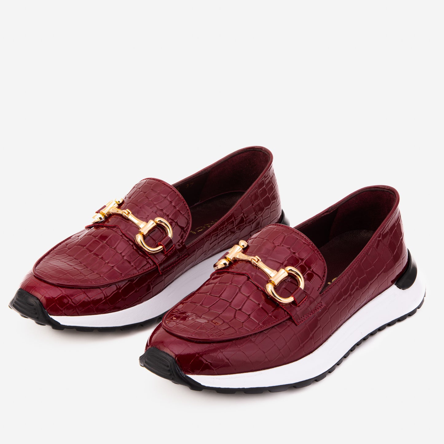 The Milan Burgundy Patent Leather Women Sneaker