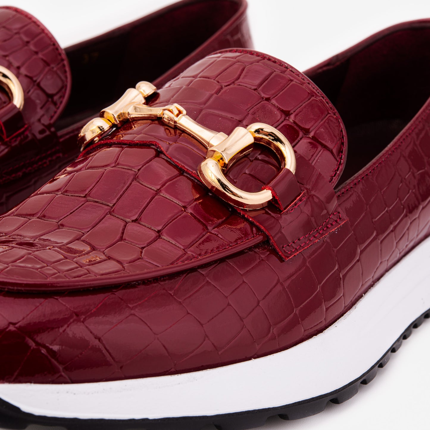 The Milan Burgundy Patent Leather Women Sneaker