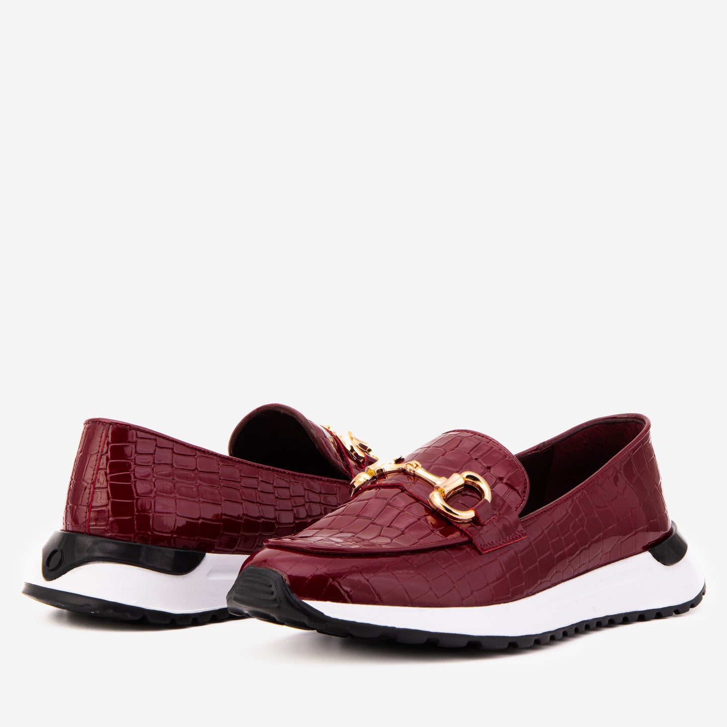 The Milan Burgundy Patent Leather Women Sneaker