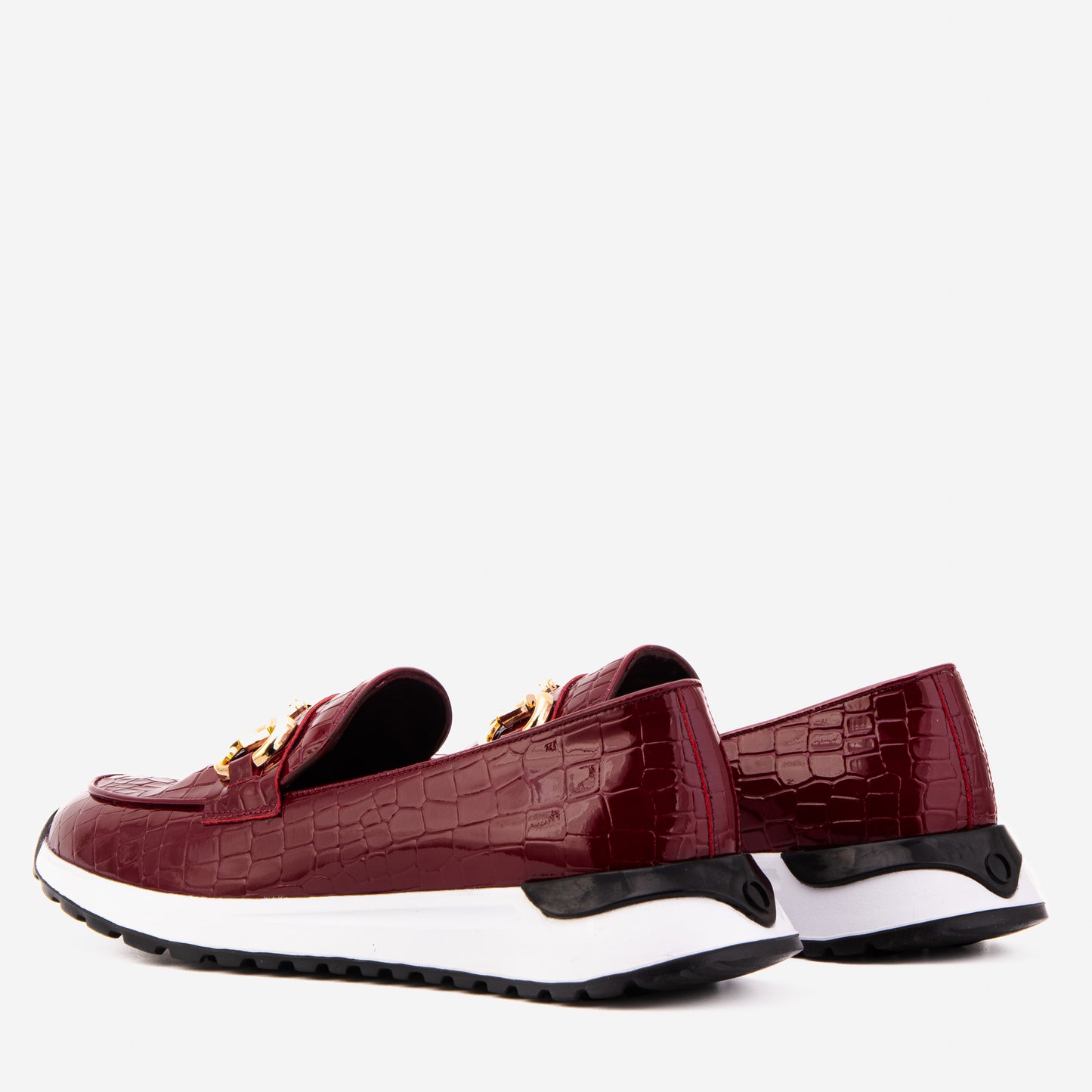 The Milan Burgundy Patent Leather Women Sneaker