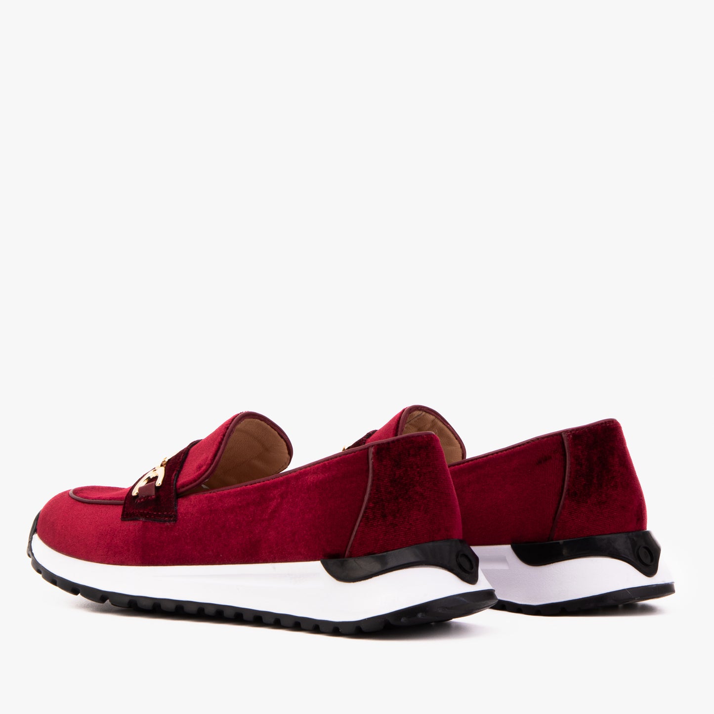 La Zapatilla de Cuero Burdeos para Mujer de Milán