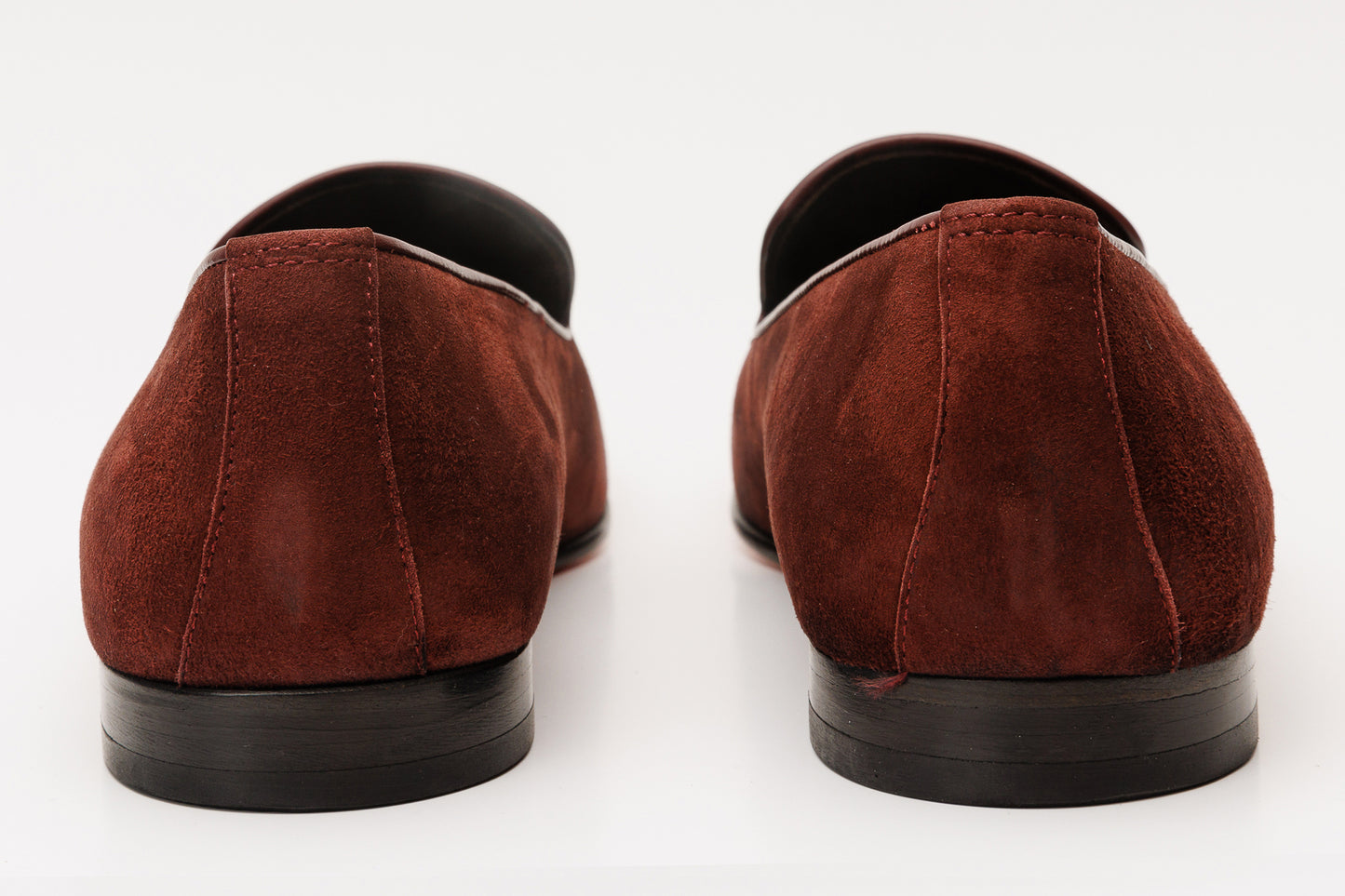 The Lazio Shoe Burgundy Suede Slip-on Loafer Men Shoe