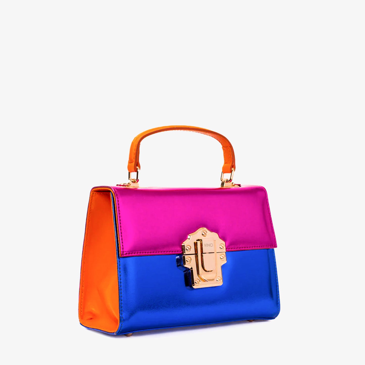 El bolso Duffryn de cuero fucsia