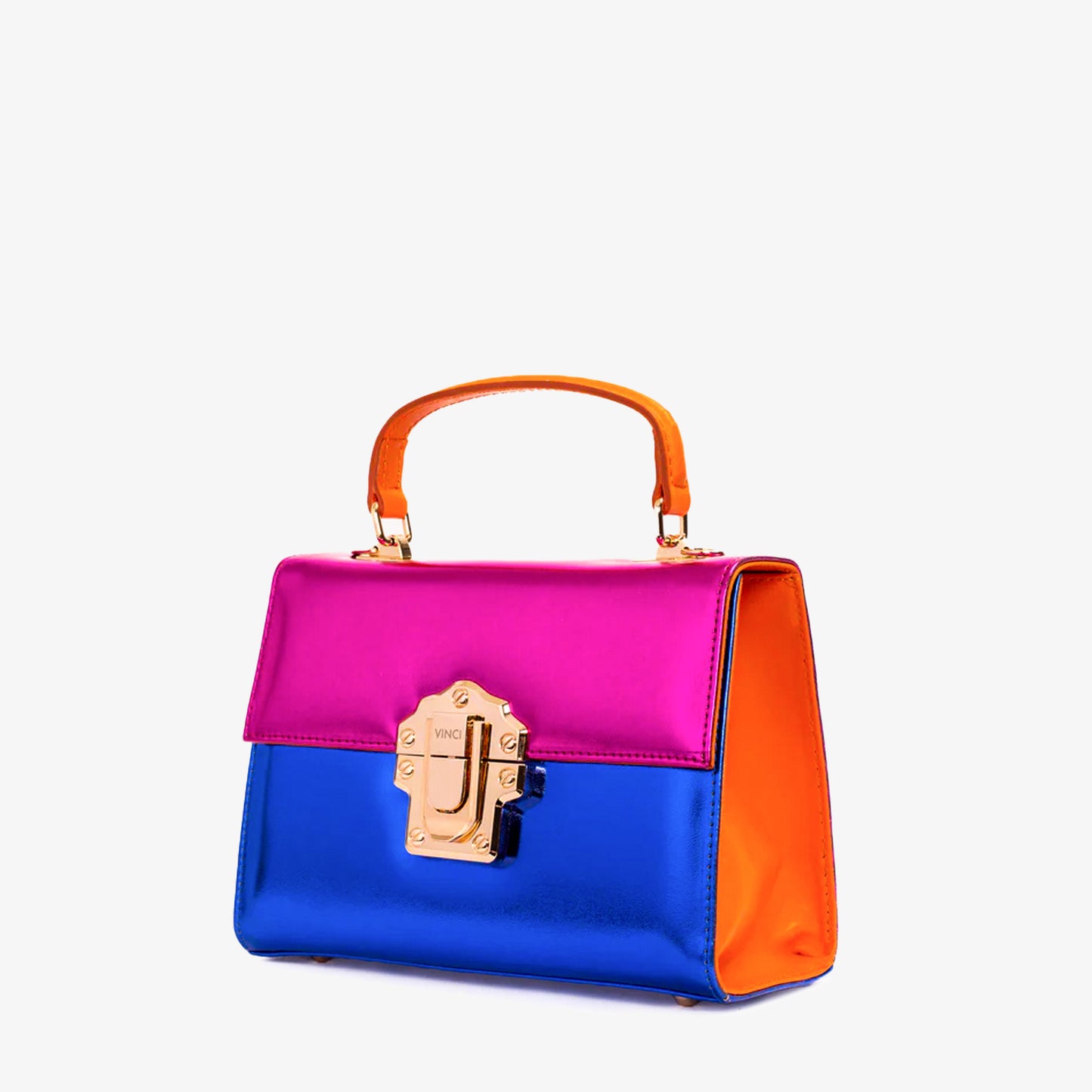 El bolso Duffryn de cuero fucsia