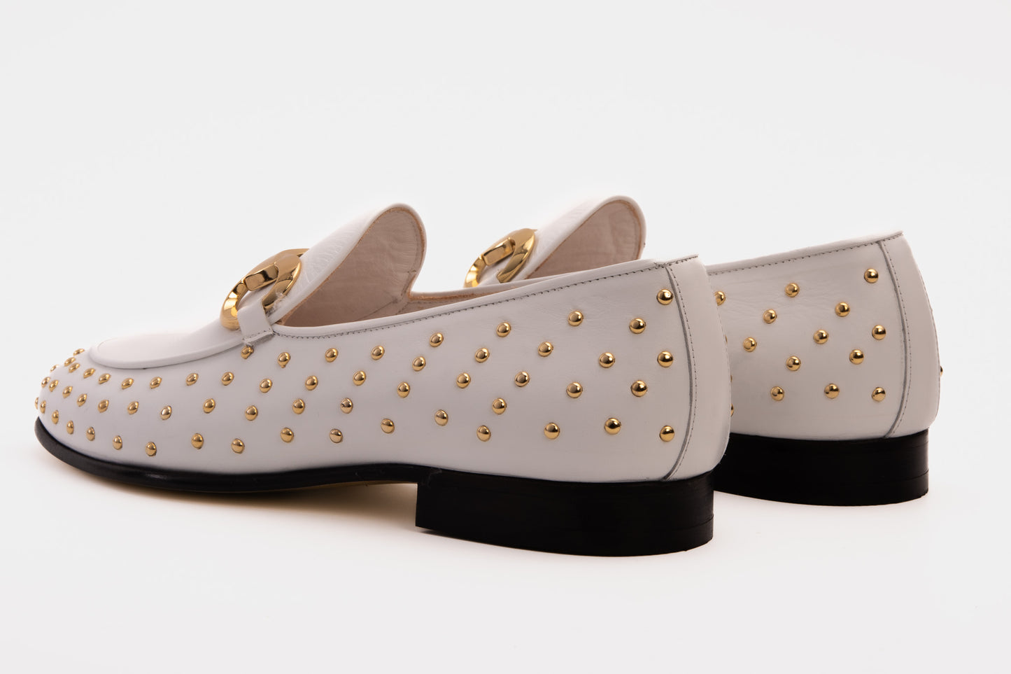 The Jupiter Shoe White Spike Leather Bit Dress Loafer Limited Edition Men Shoe