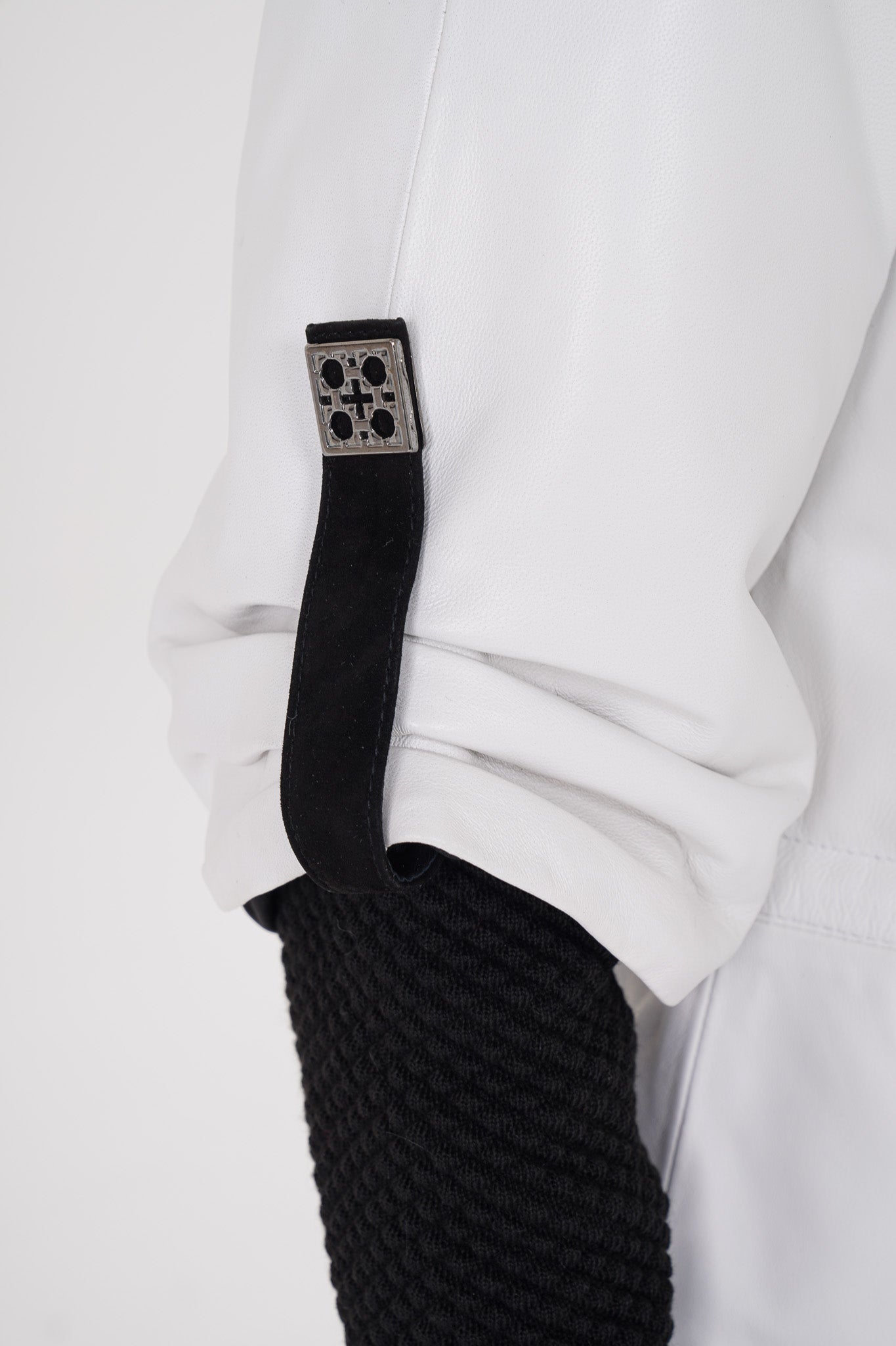 The Sage White Leather Women Jacket