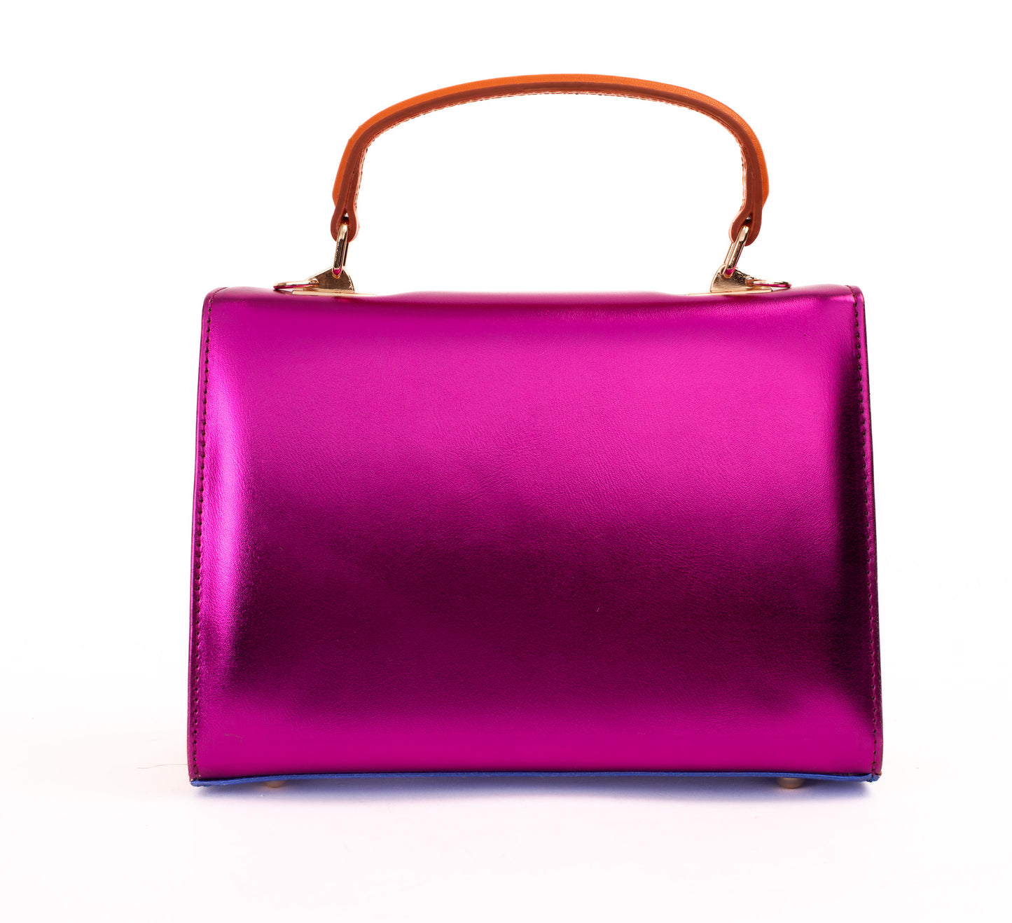 El bolso Duffryn de cuero fucsia