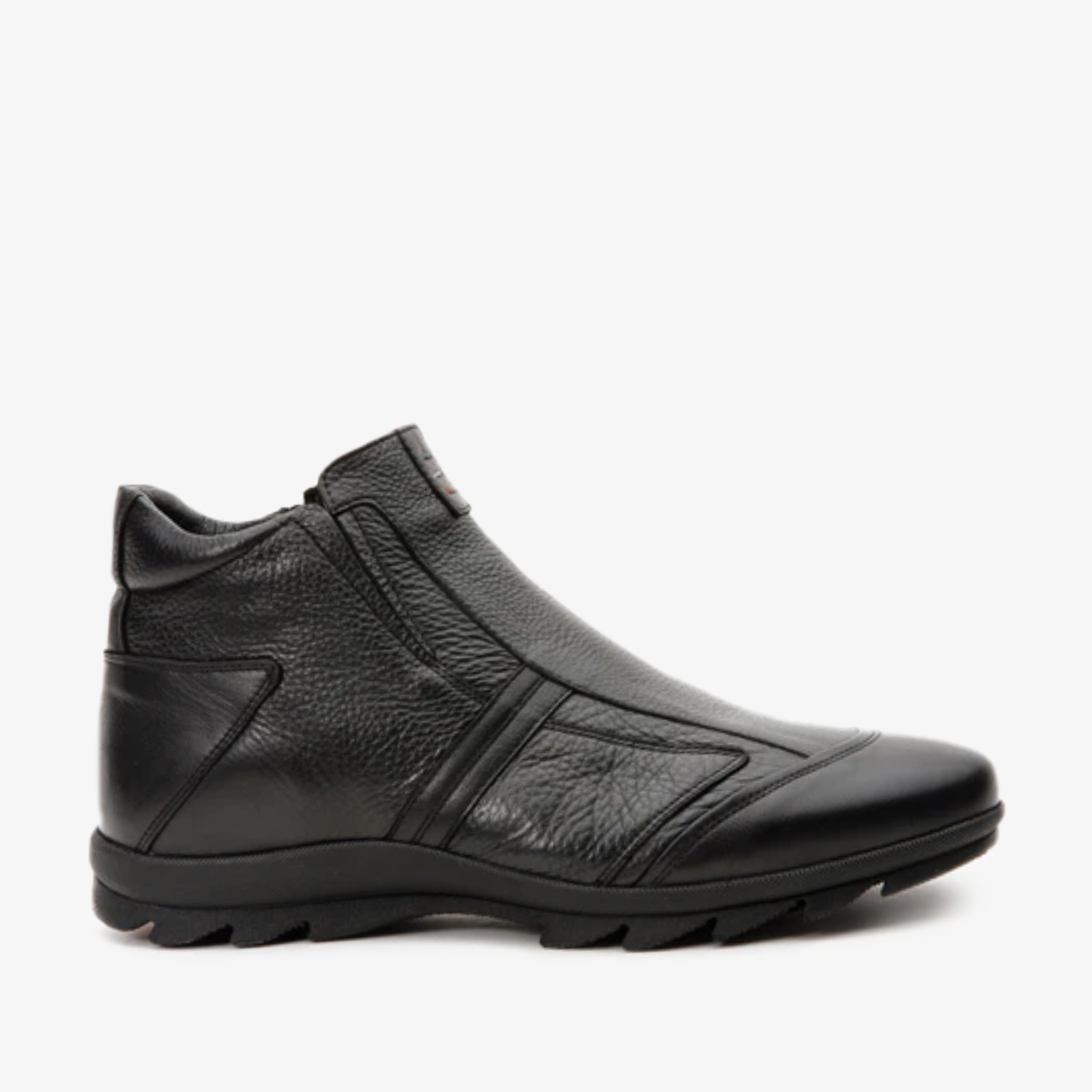 Mens black ankle boots with zip on sale