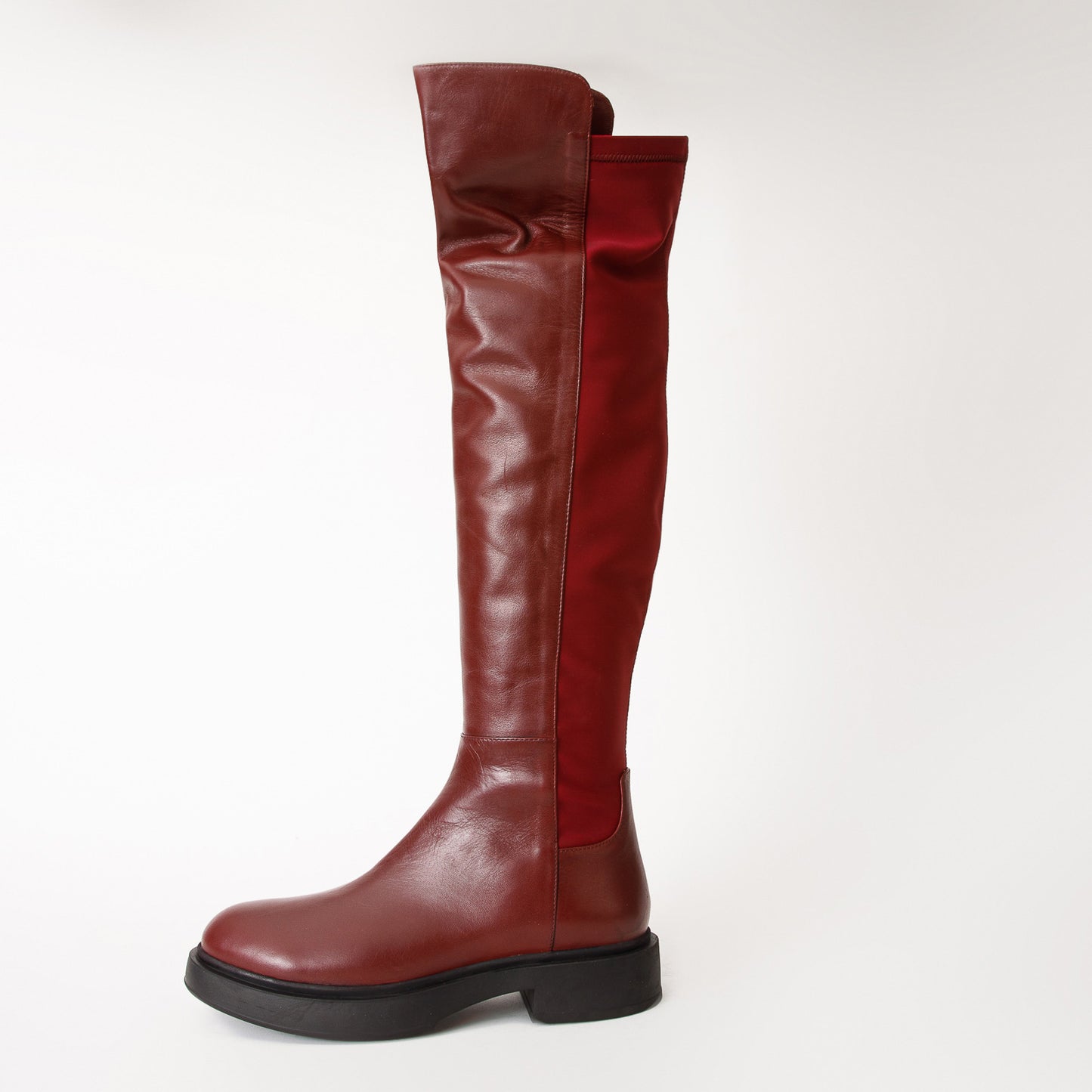 The Harmony Belle Burgundy Leather Knee High Women Boot