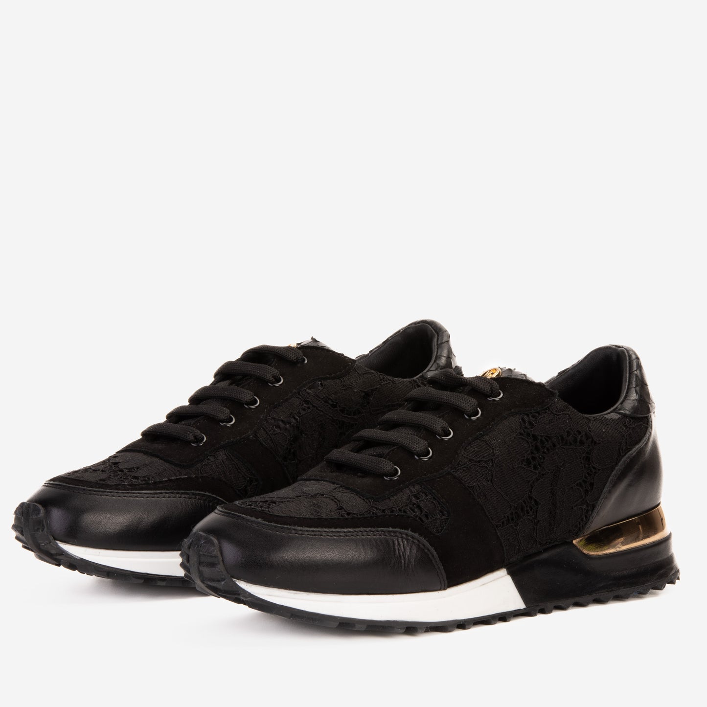 Zapatillas de piel negra para mujer The Noir