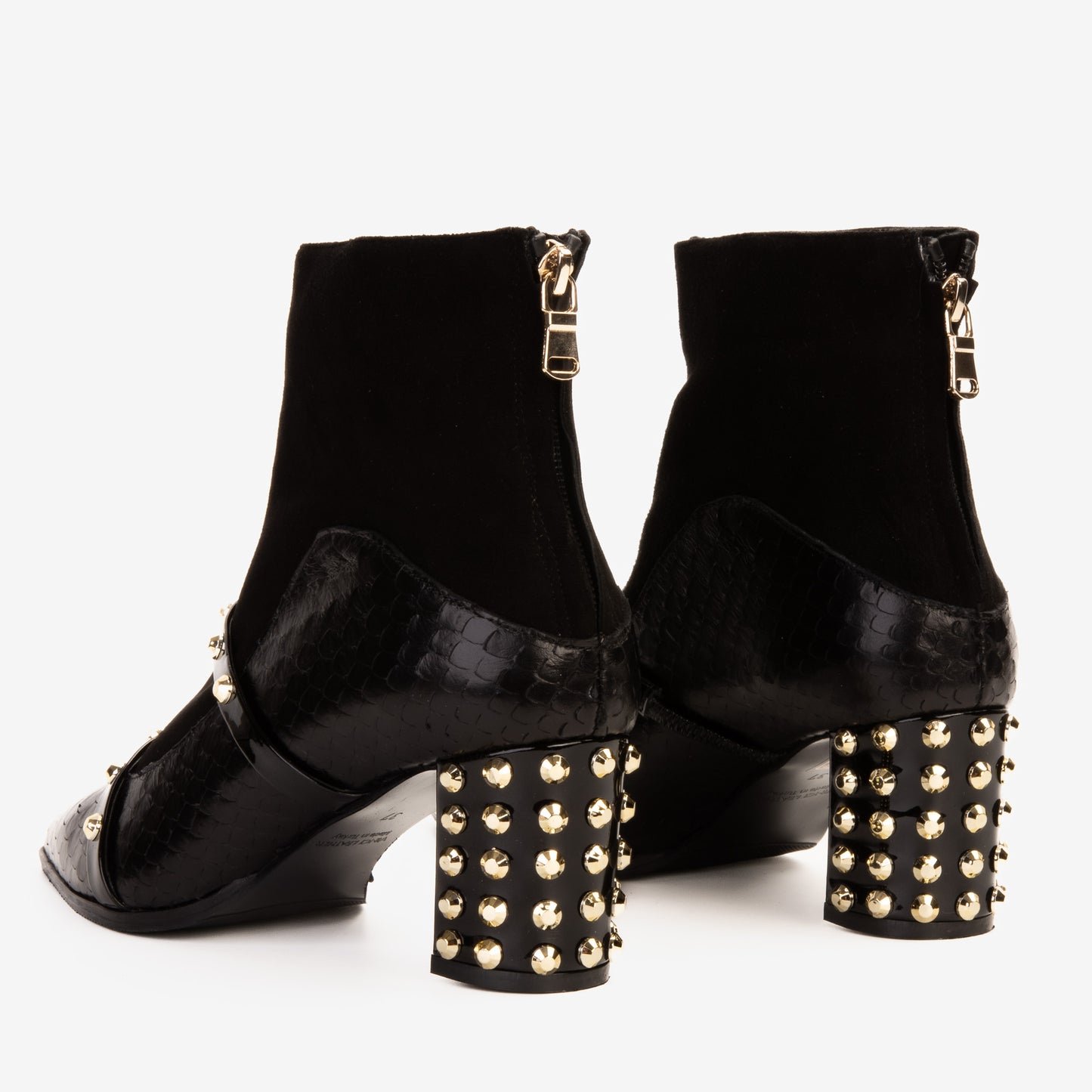 Bota de mujer con tacón de bloque de piel Valentina
