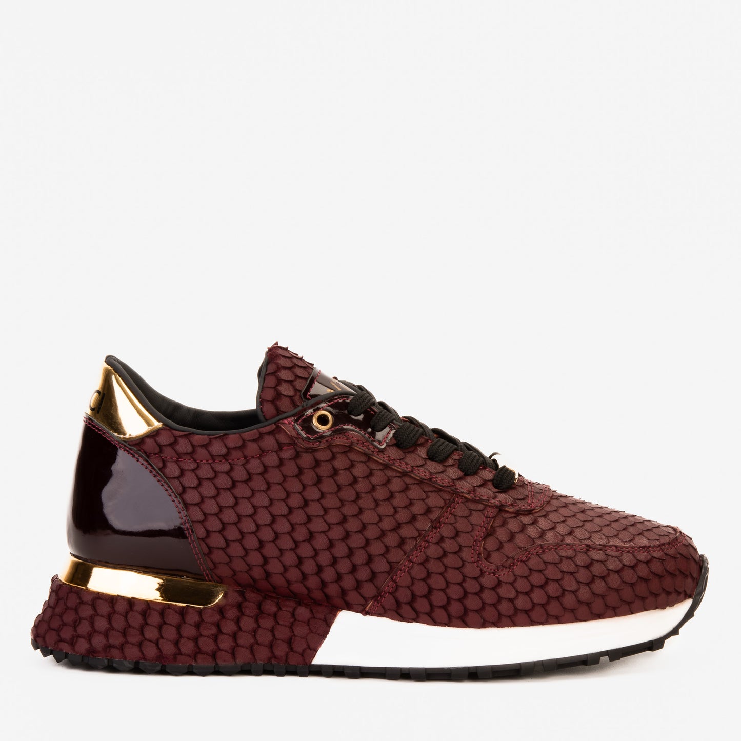 Zapatillas de deporte Majesty Burgundy Leather para hombre