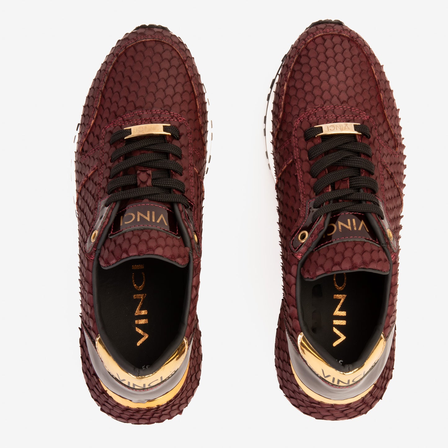 Zapatillas de deporte Majesty Burgundy Leather para hombre