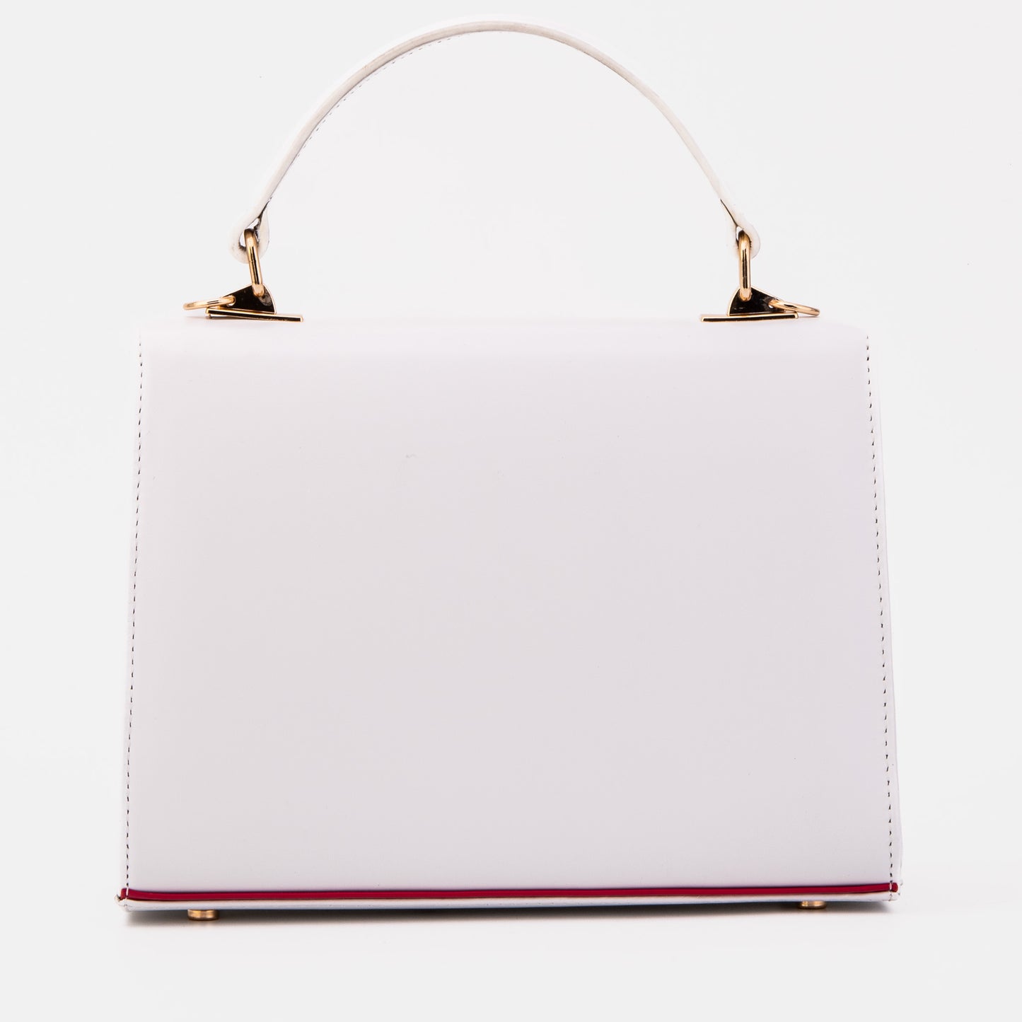 El Bolso de Mano de Cuero Blanco Ege