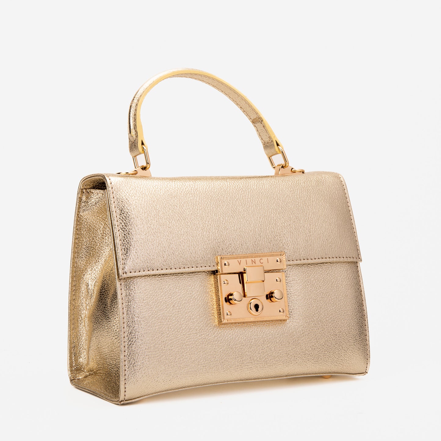 El bolso de cuero dorado Ege