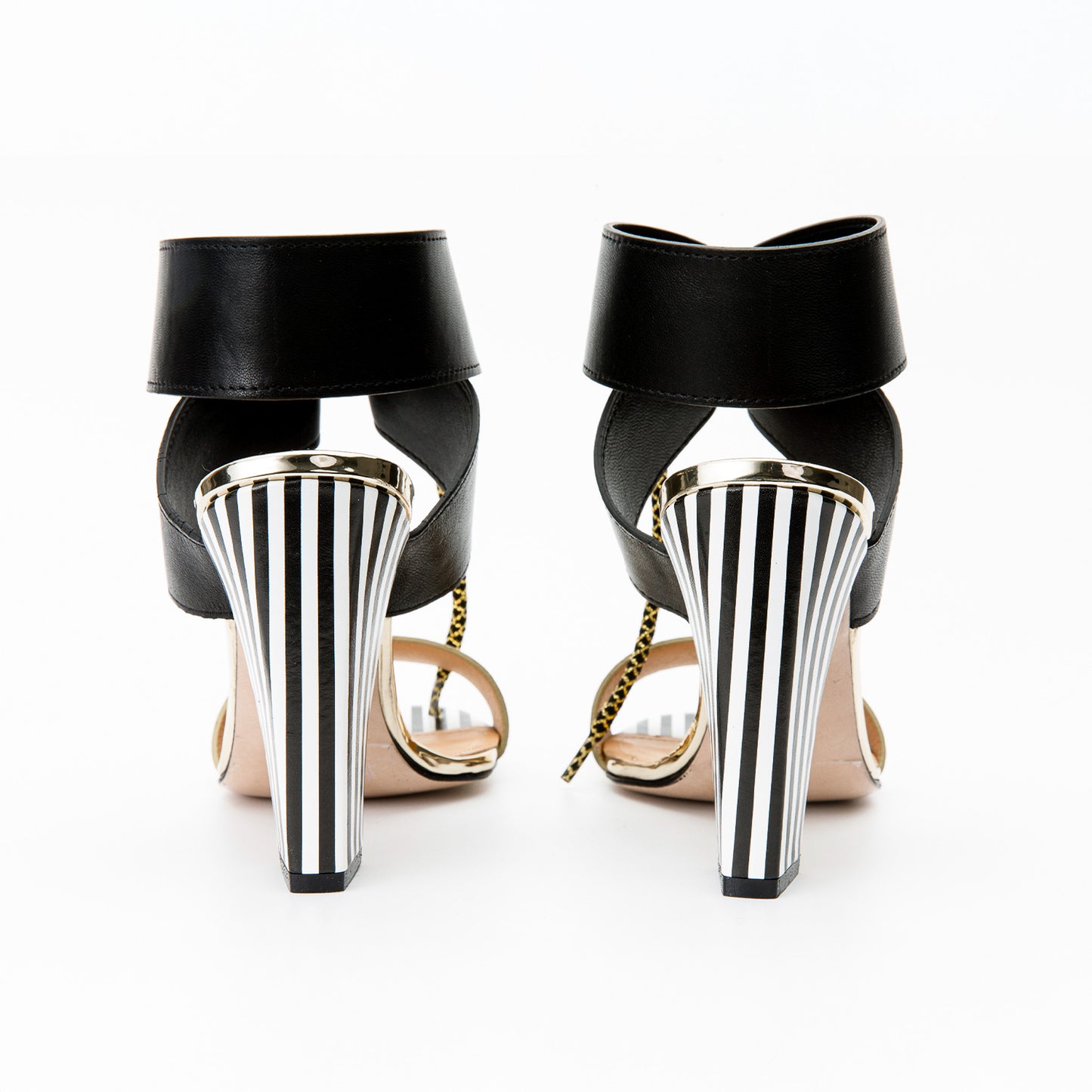 The Bloke Black Leather Ankle Strap Women Sandal