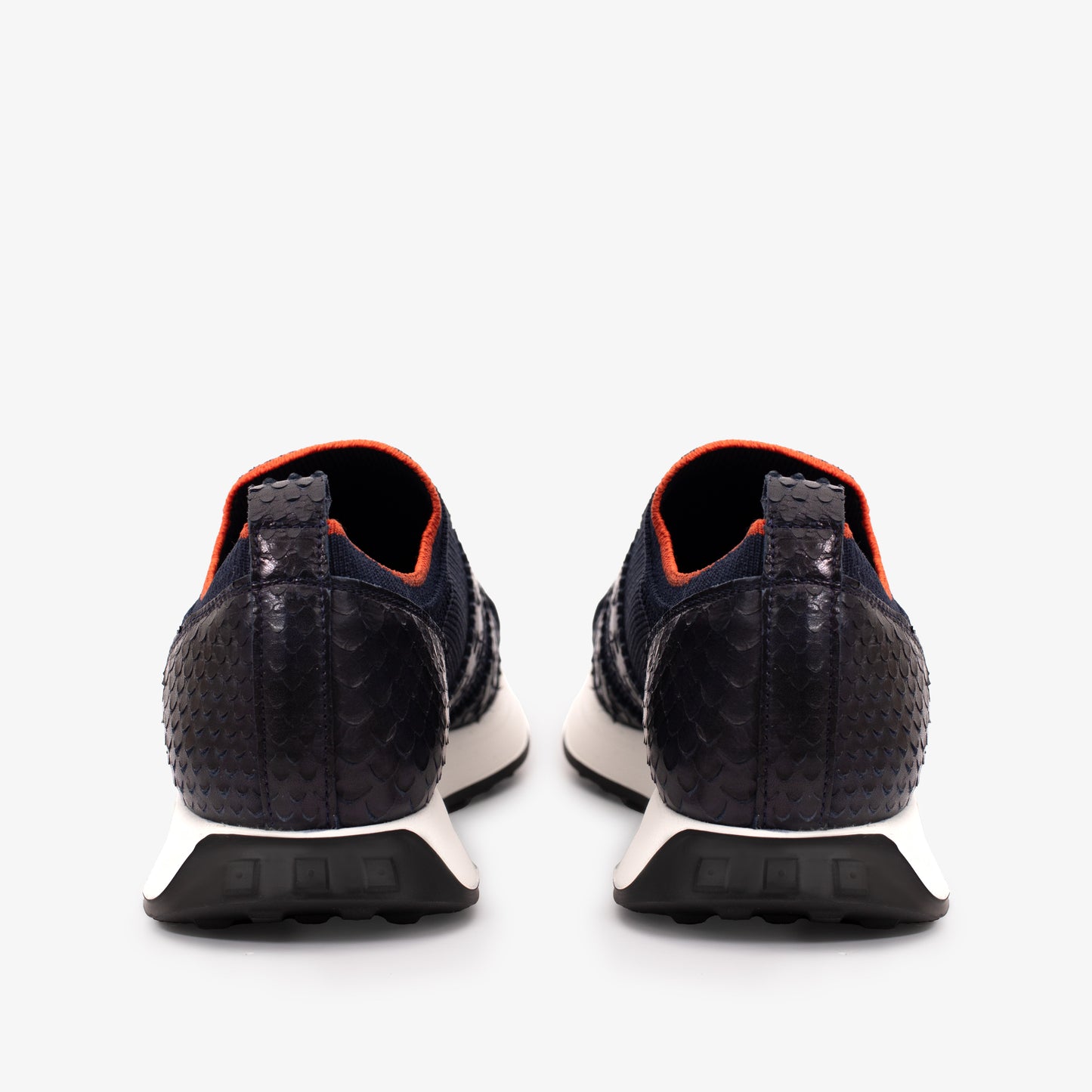 Zapatillas de punto y cuero Aslan Navy para hombre