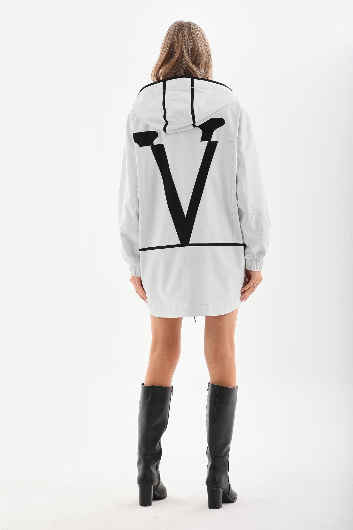 The Vega White Reversible Leather Women Jacket