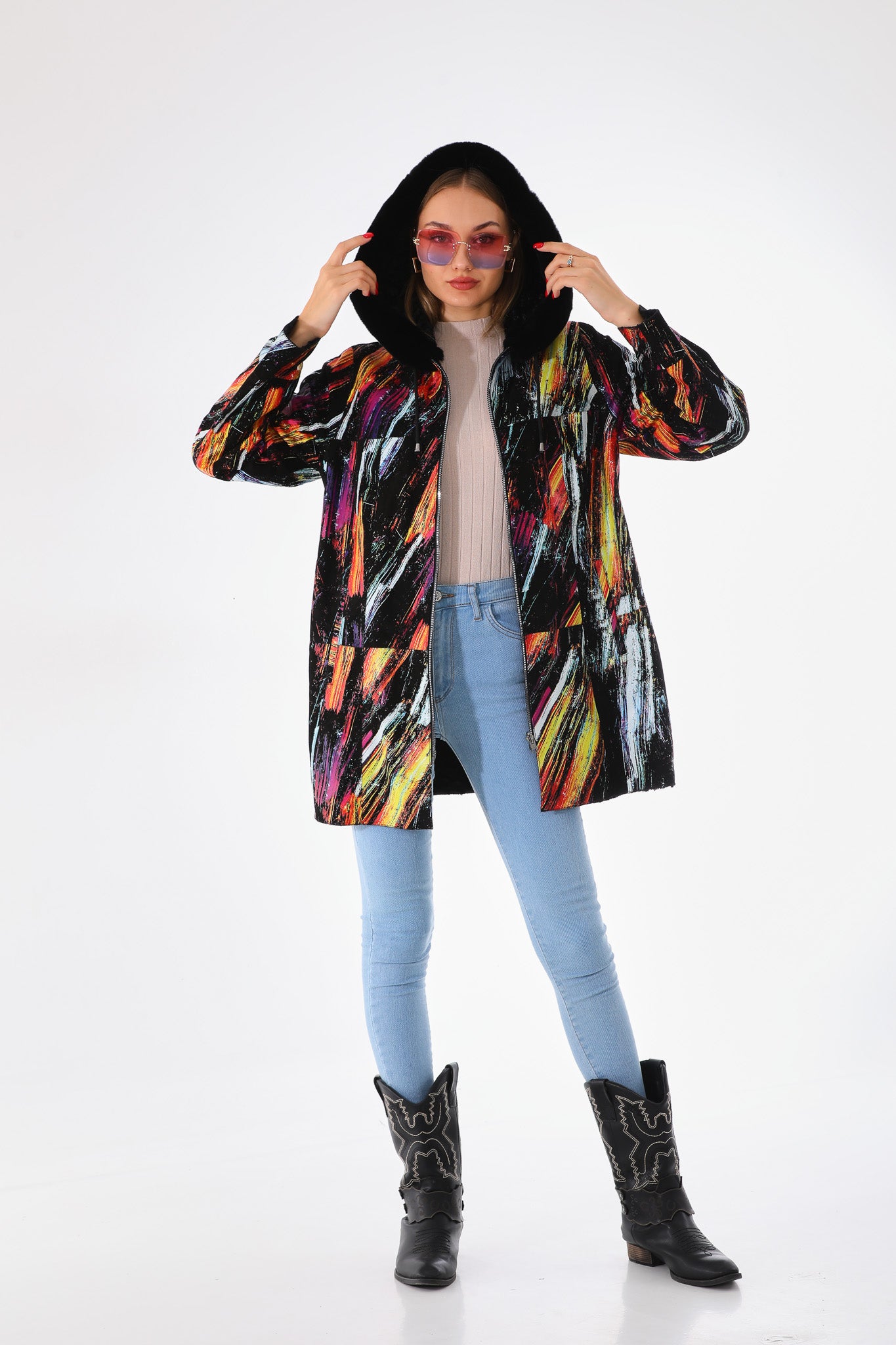 The Prisma Leather Women Coat