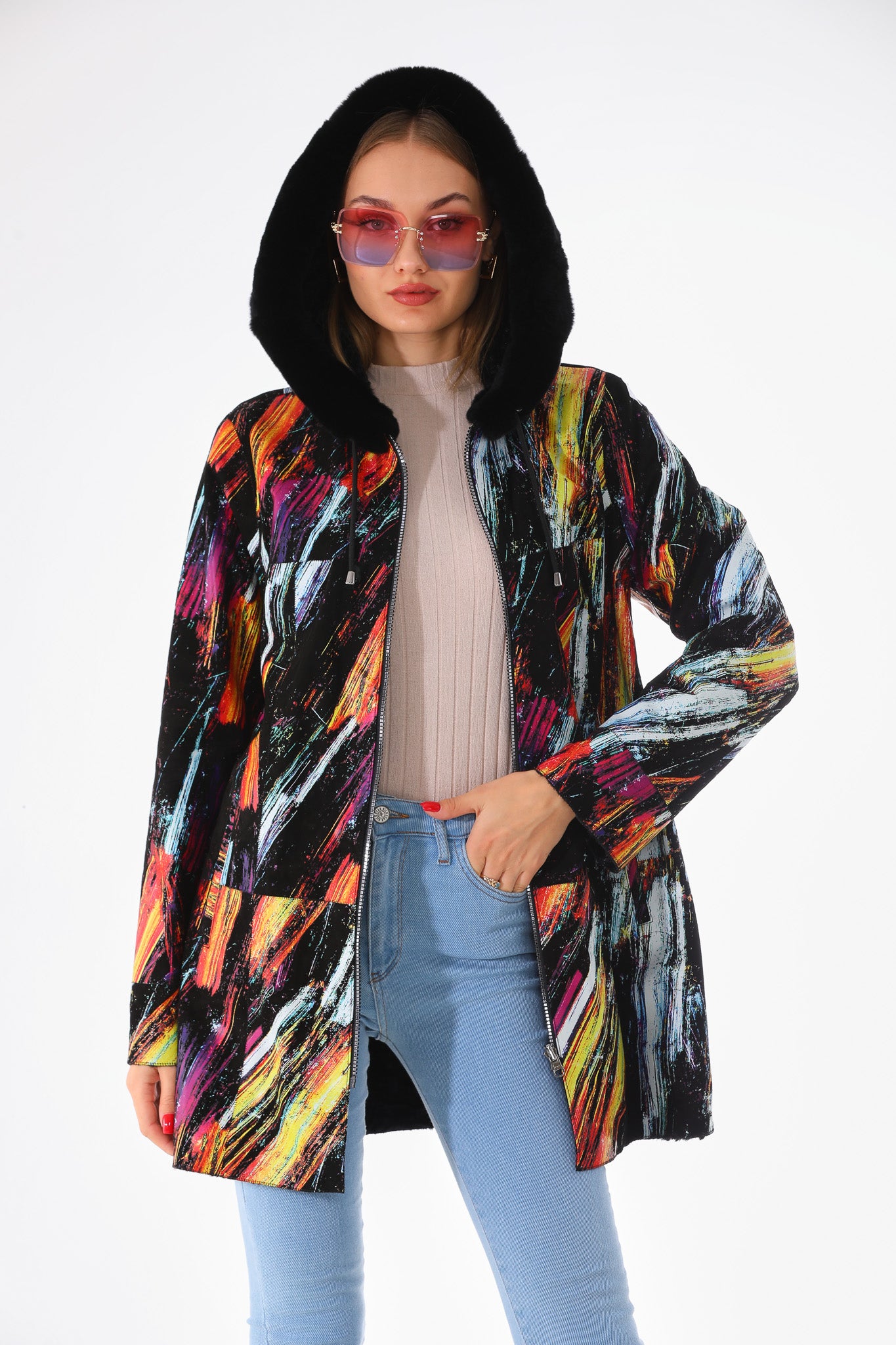The Prisma Leather Women Coat