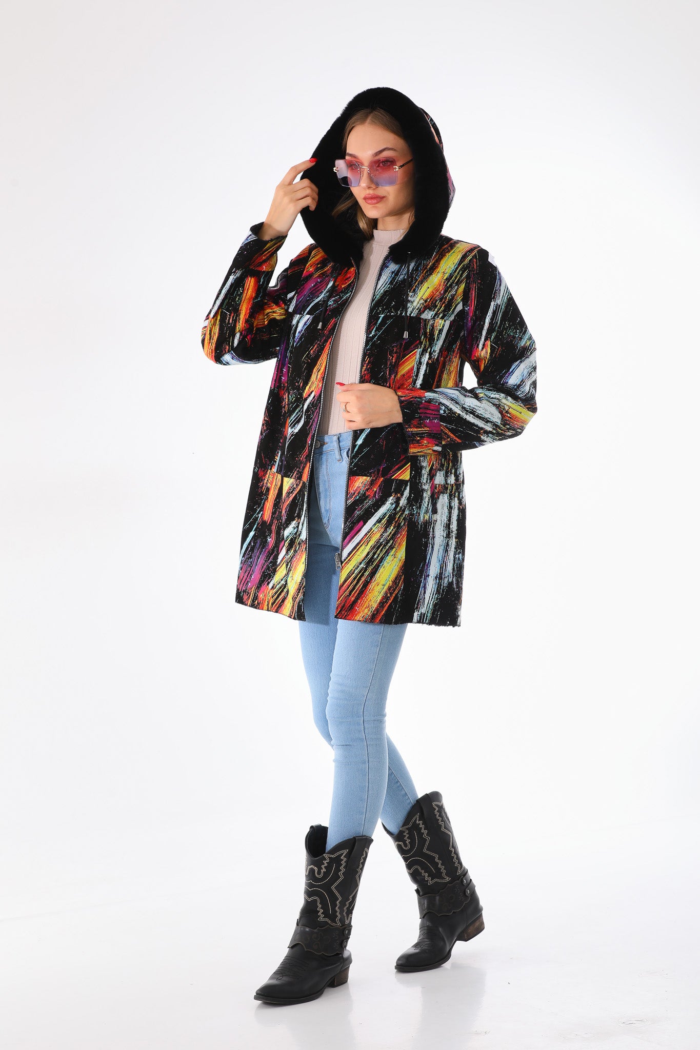 The Prisma Leather Women Coat