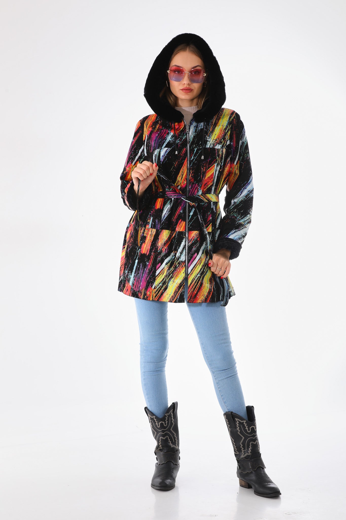 The Prisma Leather Women Coat