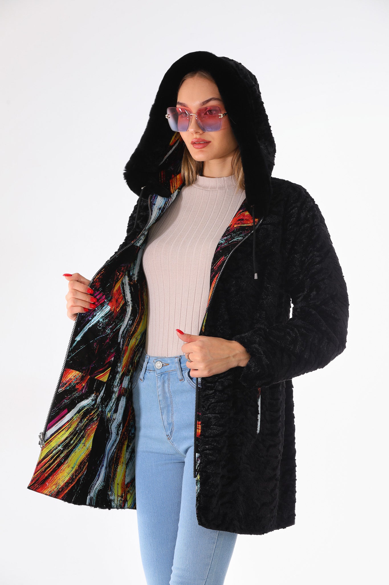 The Prisma Leather Women Coat