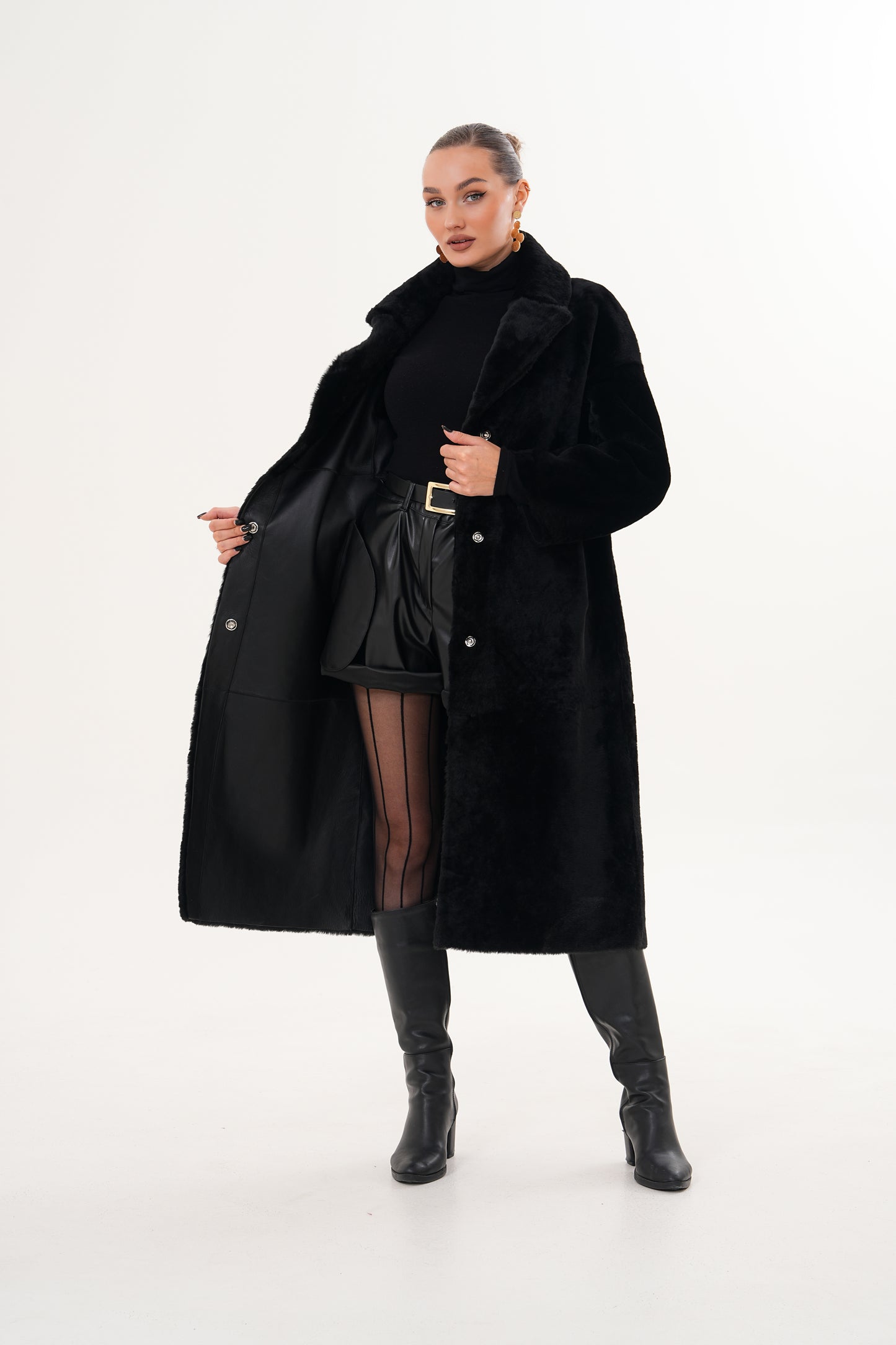The Emilia Reversible Shearling Leather Coat