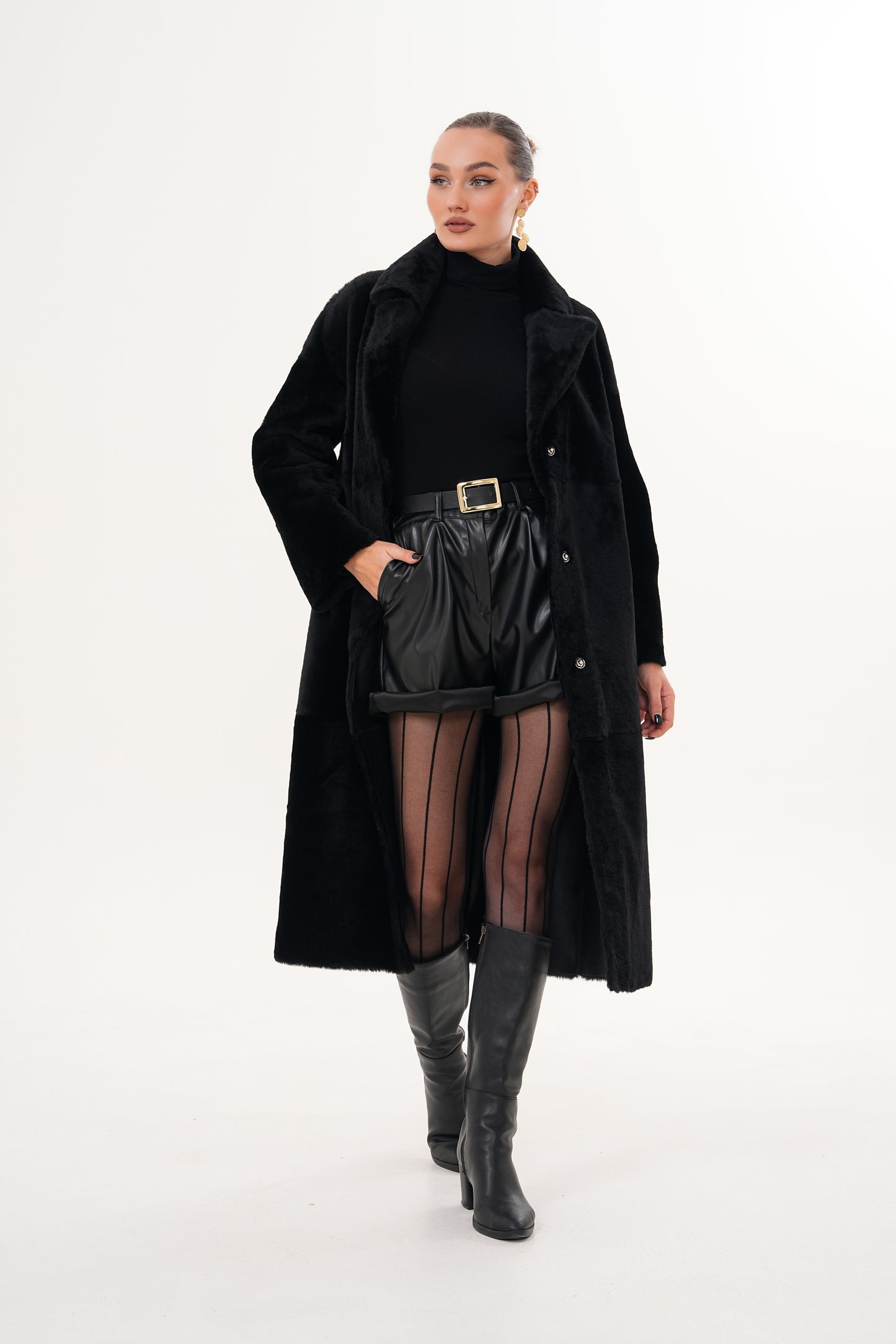 The Emilia Reversible Shearling Leather Coat