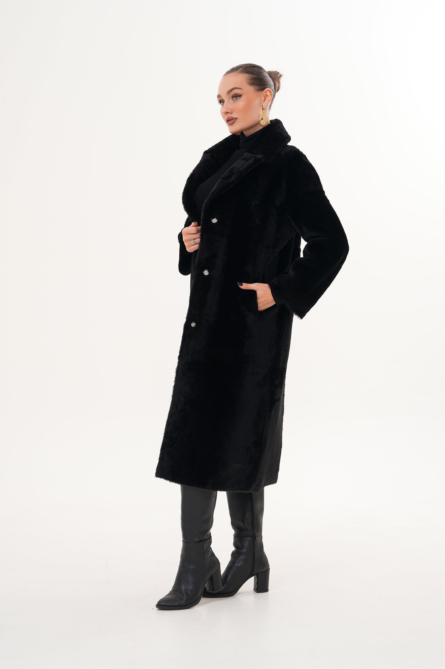 The Emilia Reversible Shearling Leather Coat
