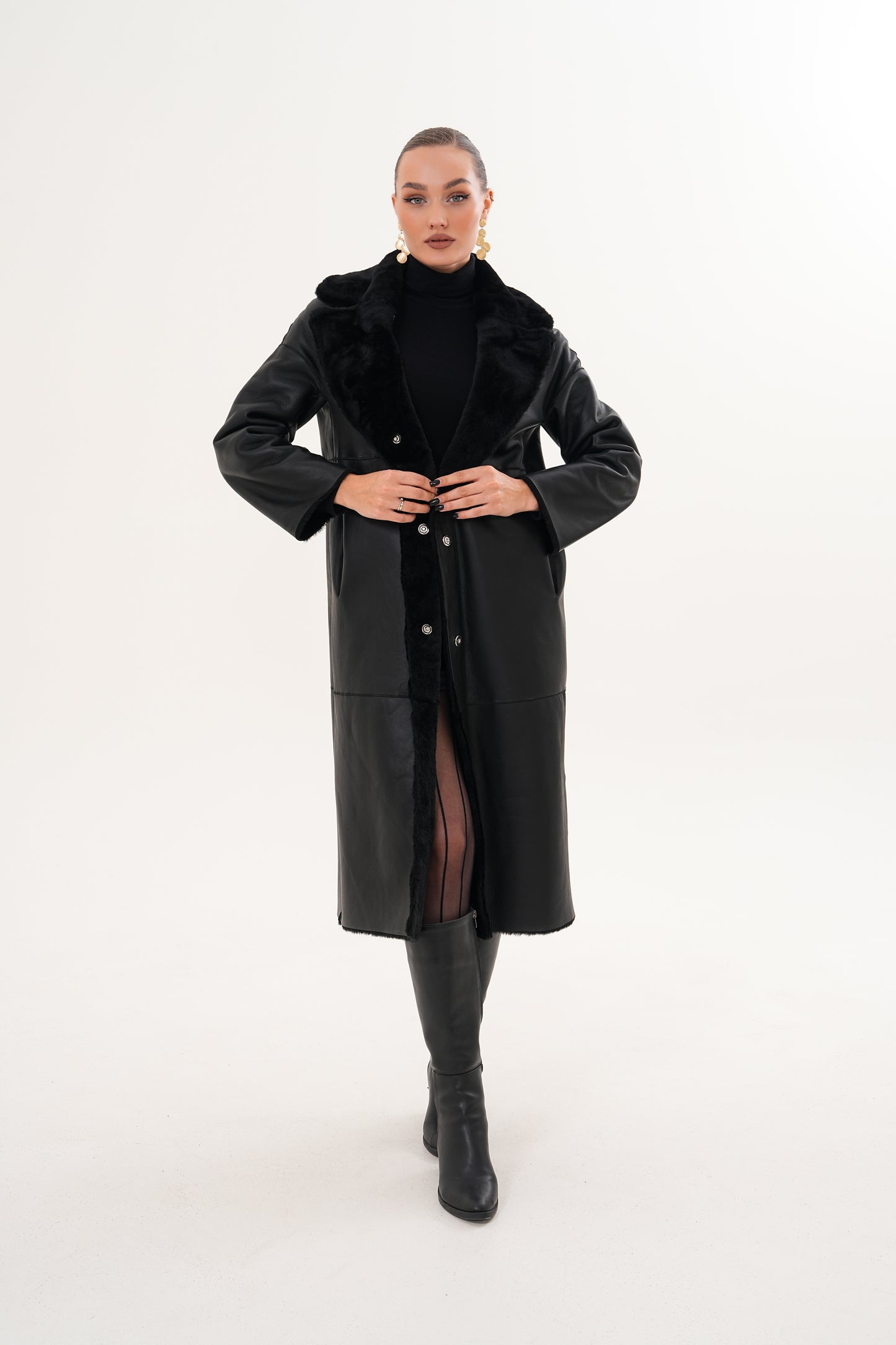 The Emilia Reversible Shearling Leather Coat
