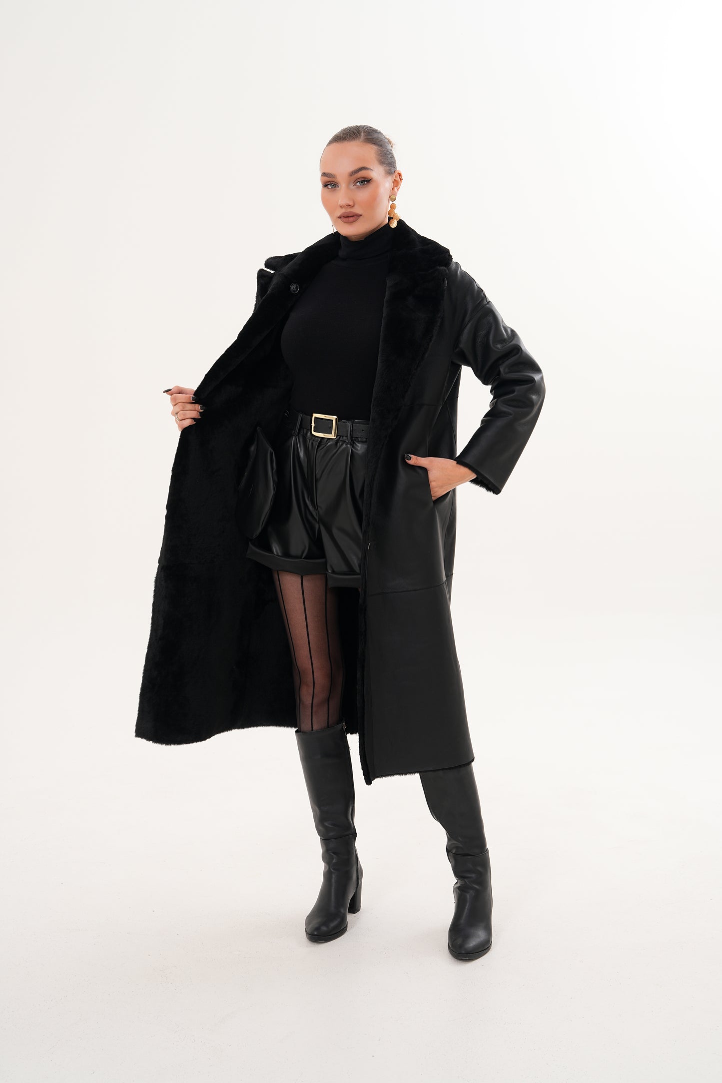 The Emilia Reversible Shearling Leather Coat