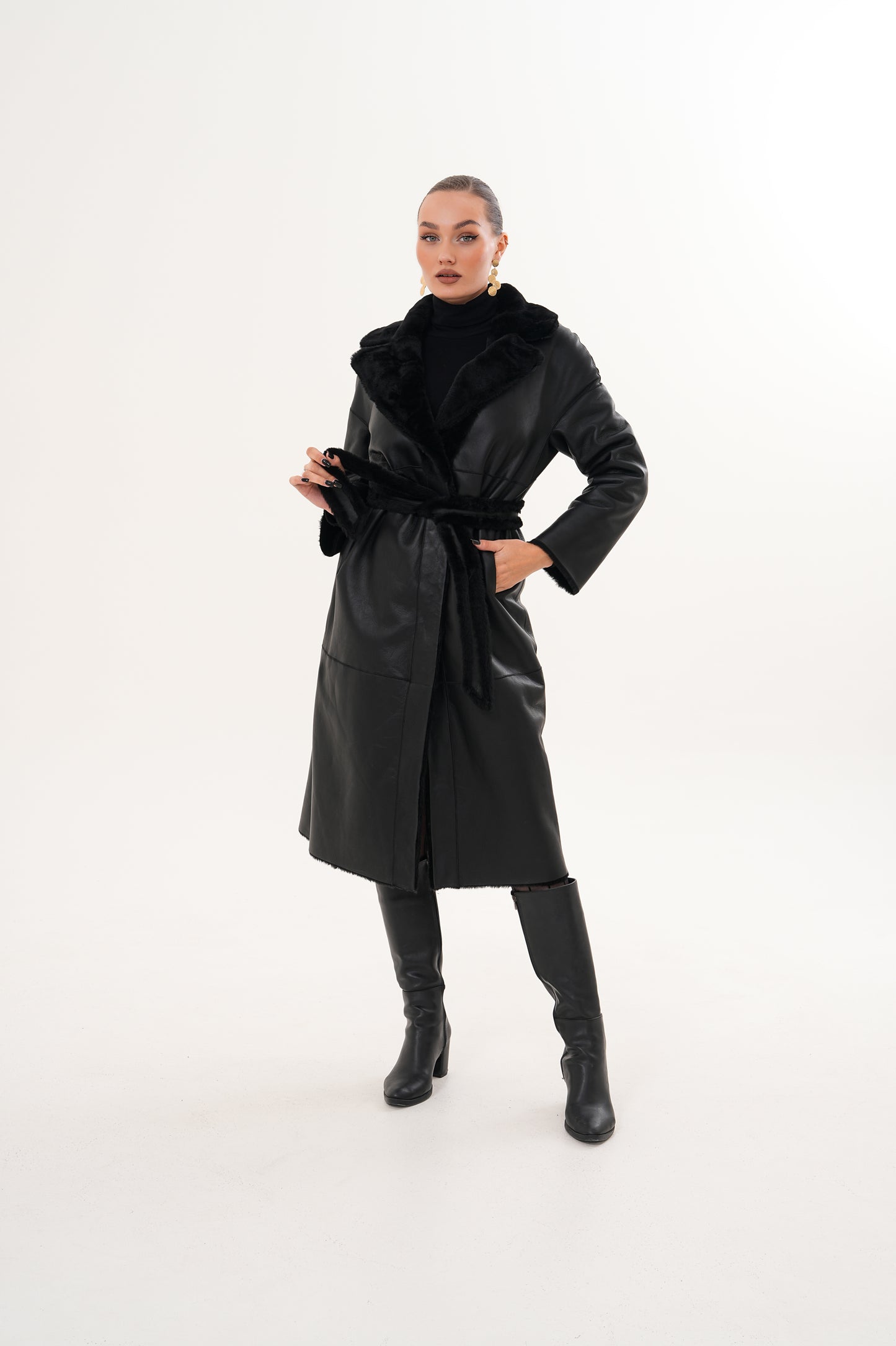 The Emilia Reversible Shearling Leather Coat