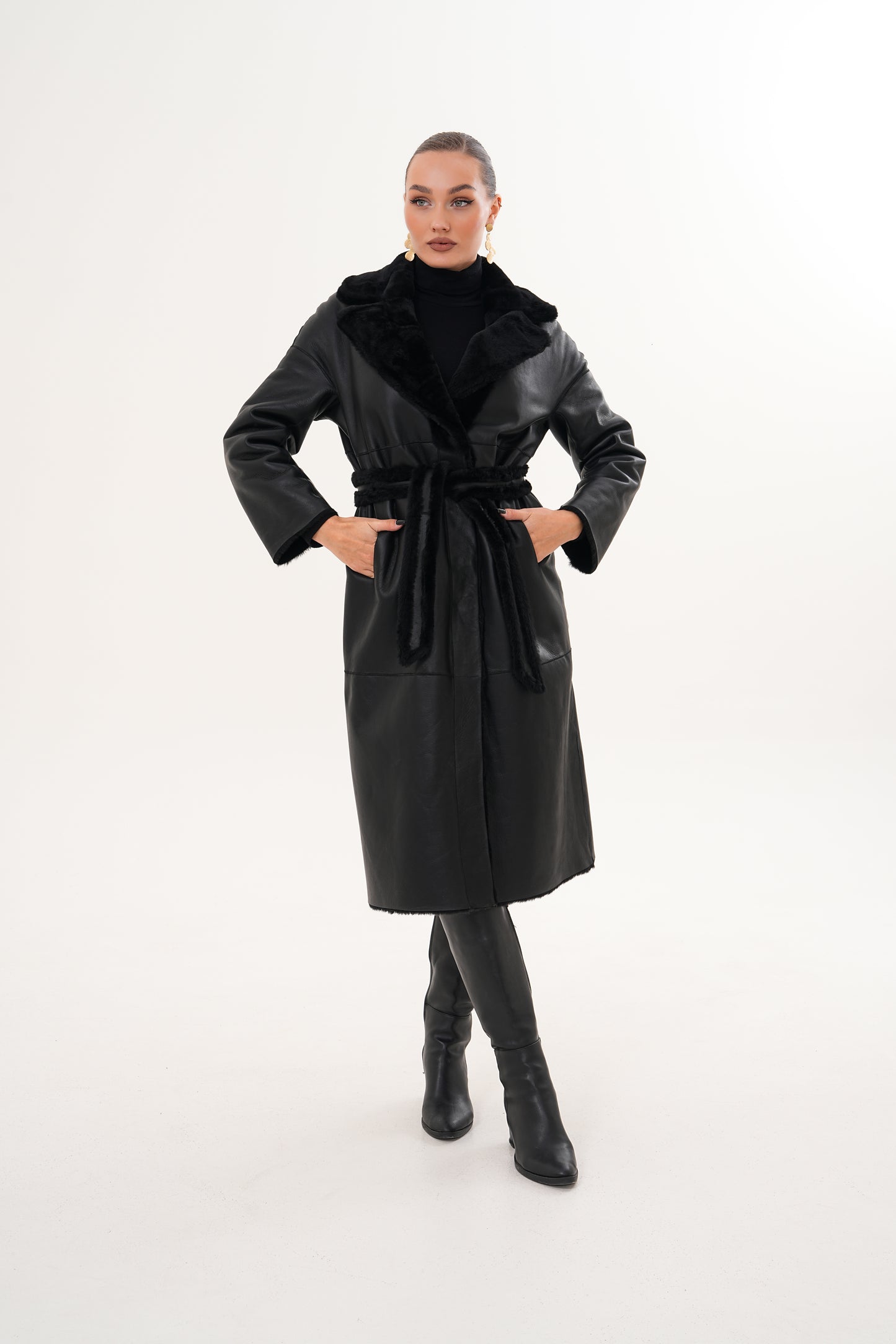 The Emilia Reversible Shearling Leather Coat