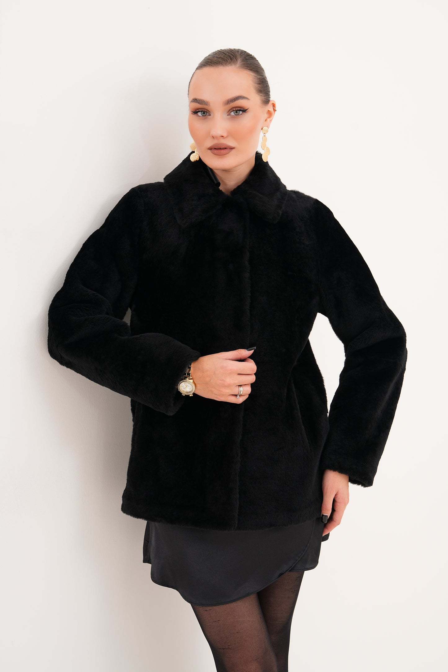 The Ava Reversible Shearling Leather Women Jacket