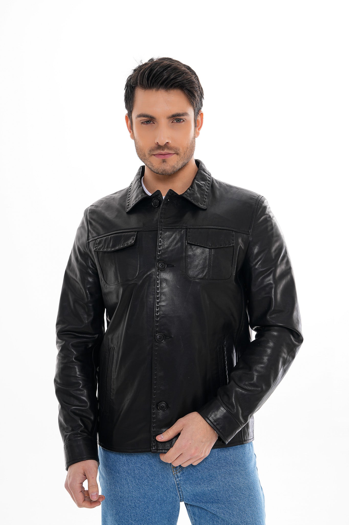 The Mantua Black Leather Jacket