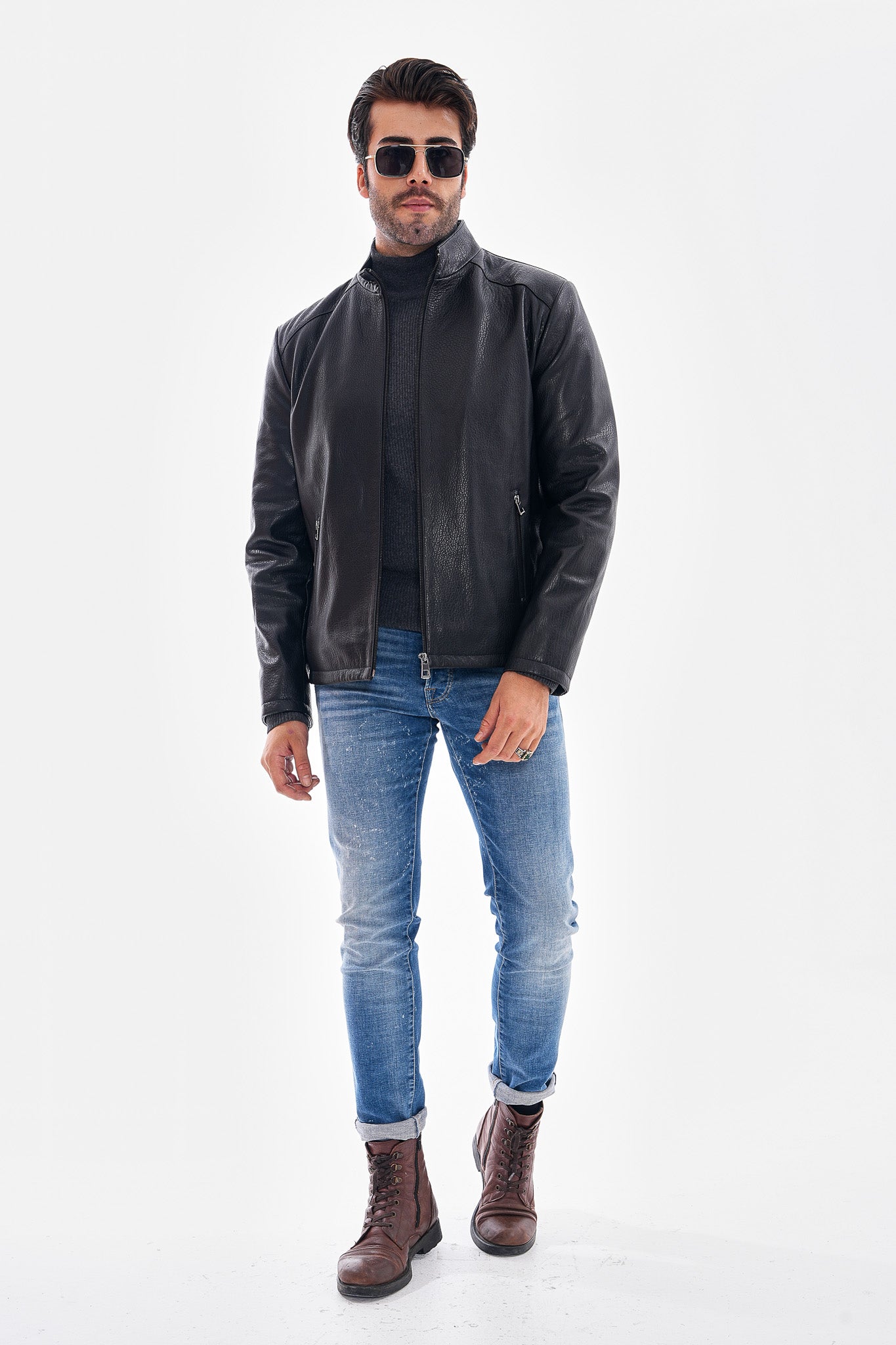 The Varden Black Leather Men Jacket