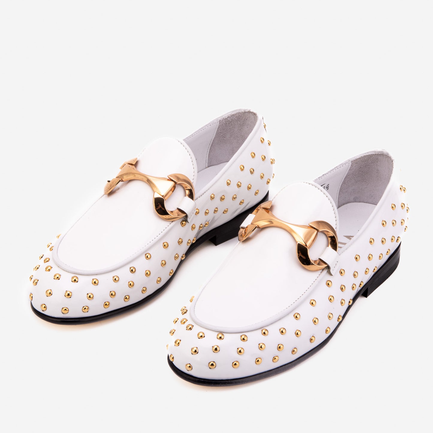 The Jupiter Shoe White Spike Leather Bit Dress Loafer Limited Edition Women Shoe