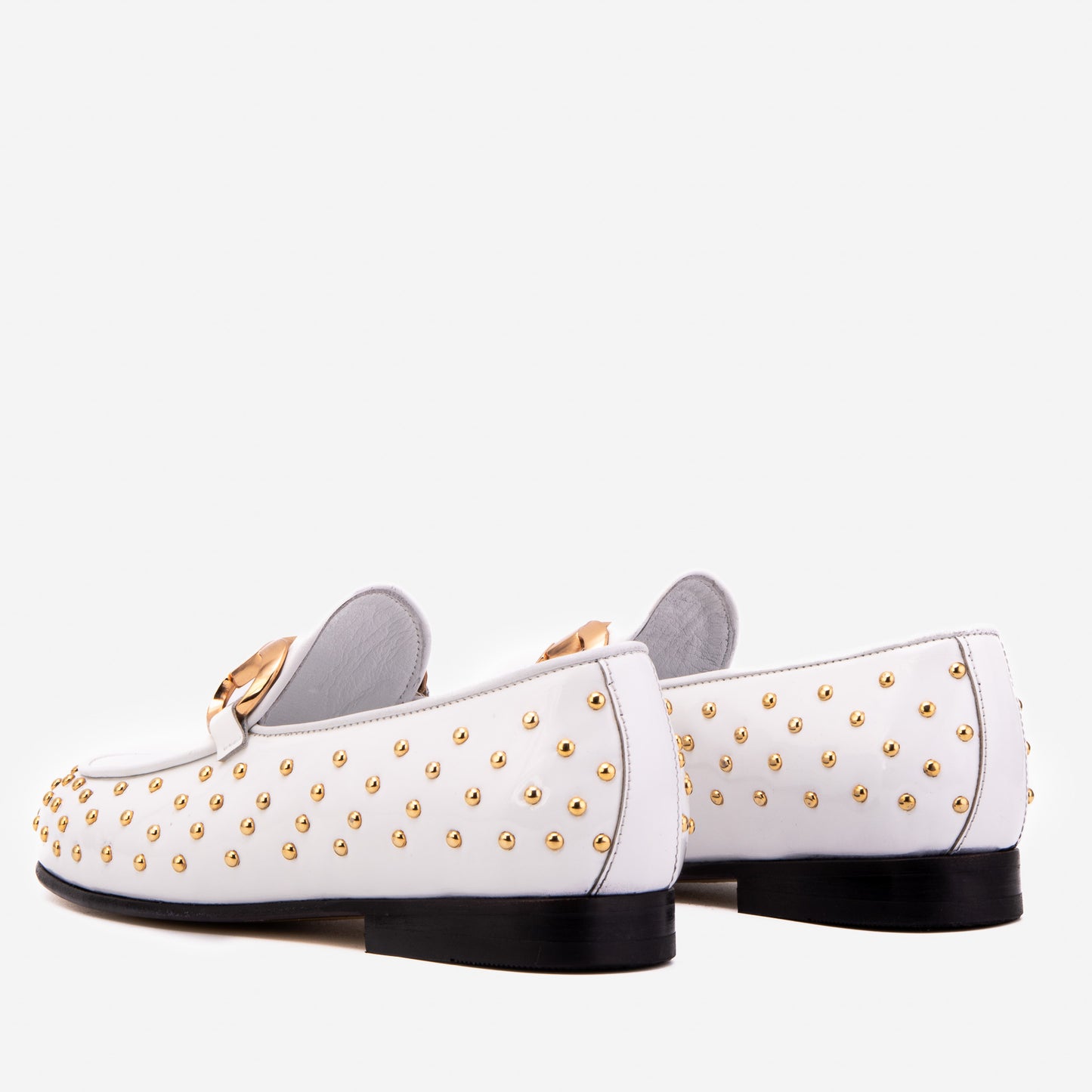 The Jupiter Shoe White Spike Leather Bit Dress Loafer Limited Edition Women Shoe
