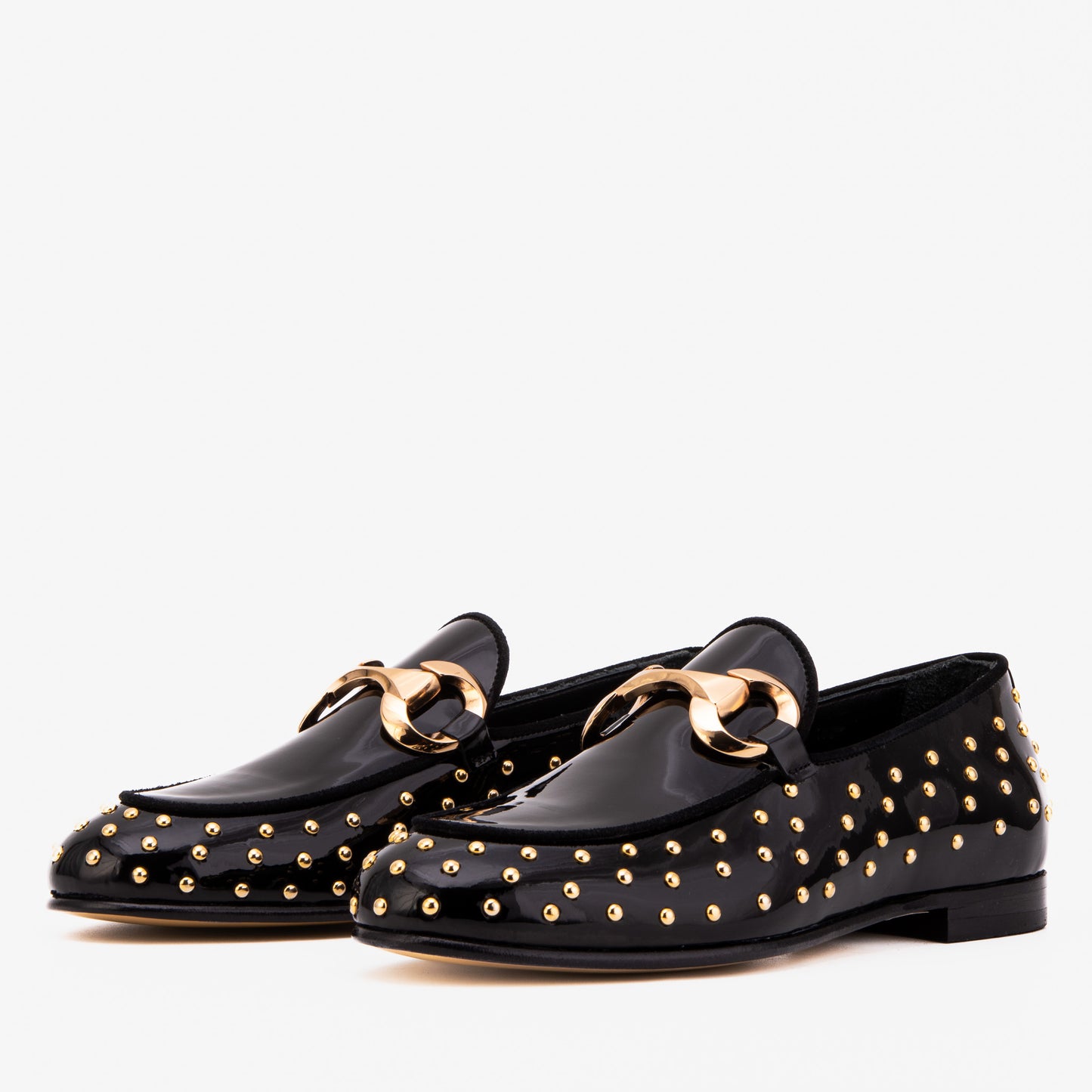 The Jupiter Shoe Black Spike Leather Bit Dress Loafer Limited Edition Women Shoe