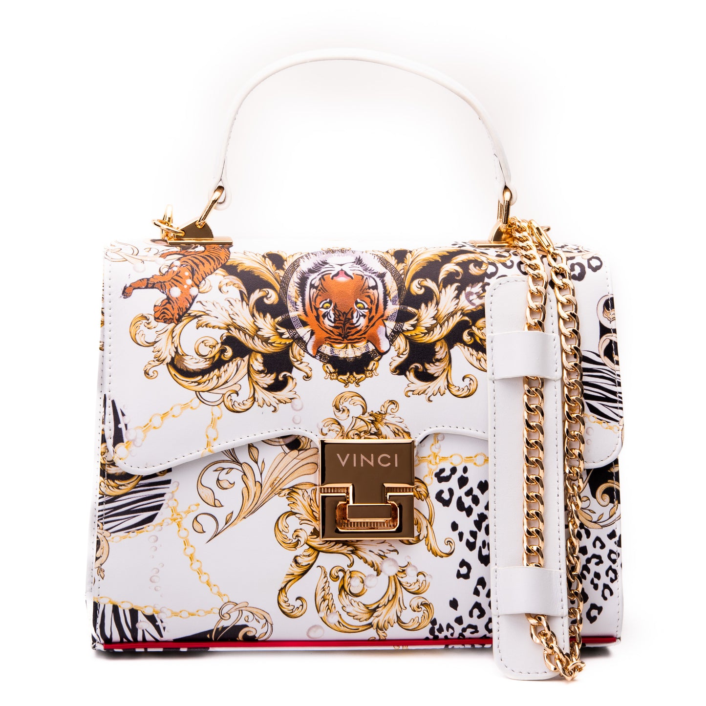 El bolso de piel blanca de Perugia